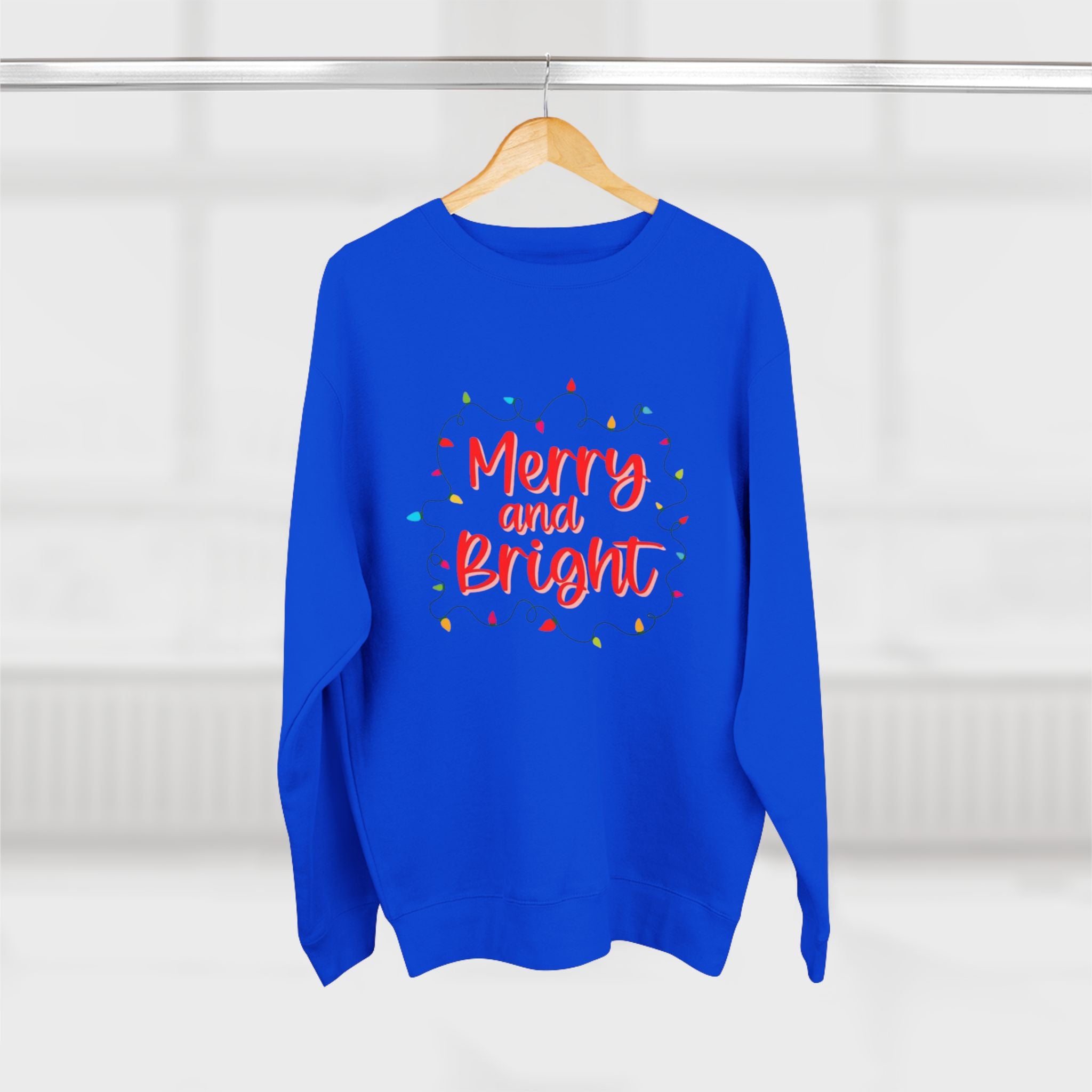Christmas T-Shirts & Sweatshirts | Holiday Graphic Tees & Cozy Festive Wear Merry and Bright Crewneck Sweatshirt