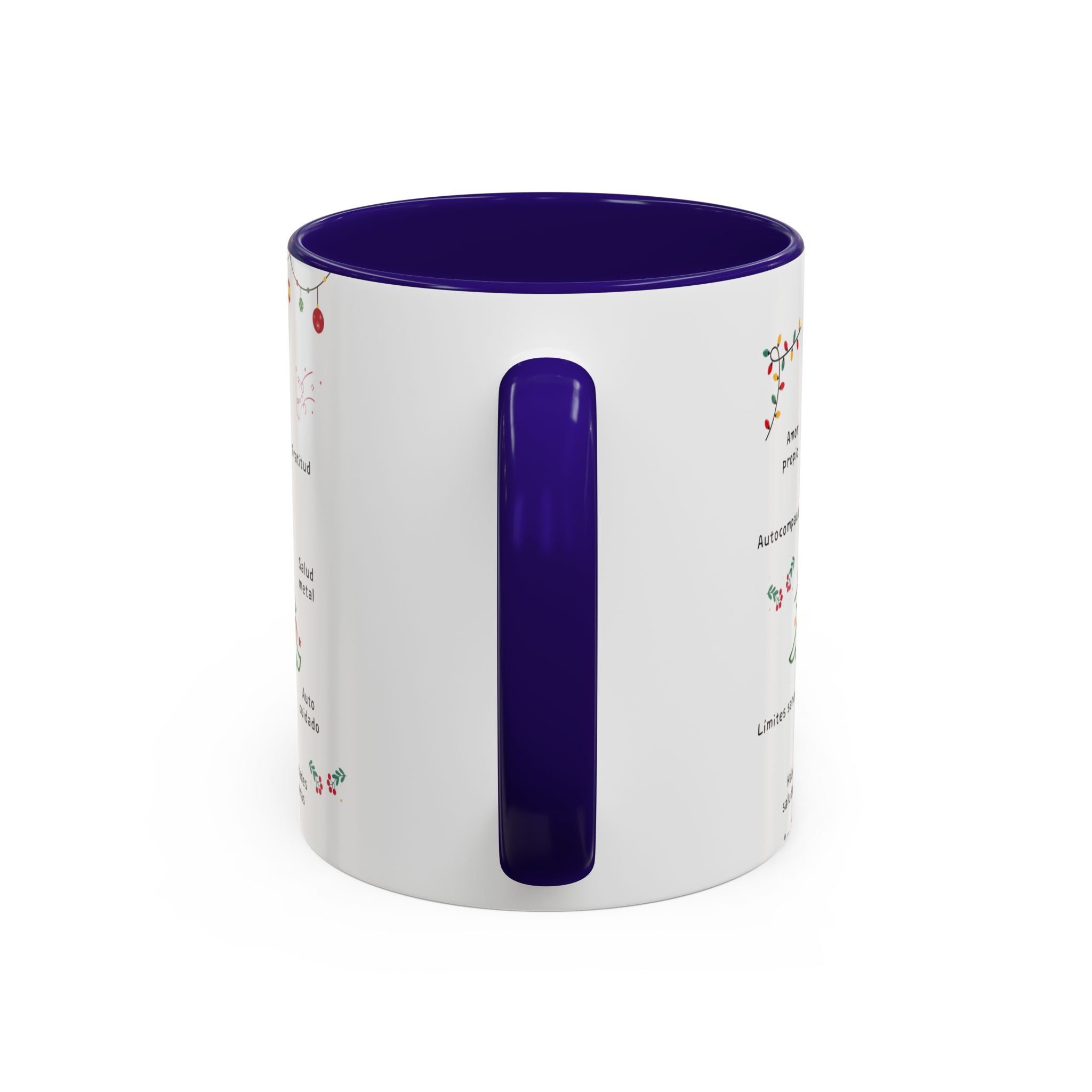 Mug — 'Adorna Tu Vida' Christmas Tree Spanish Holiday Coffee Mug (11oz/15oz)