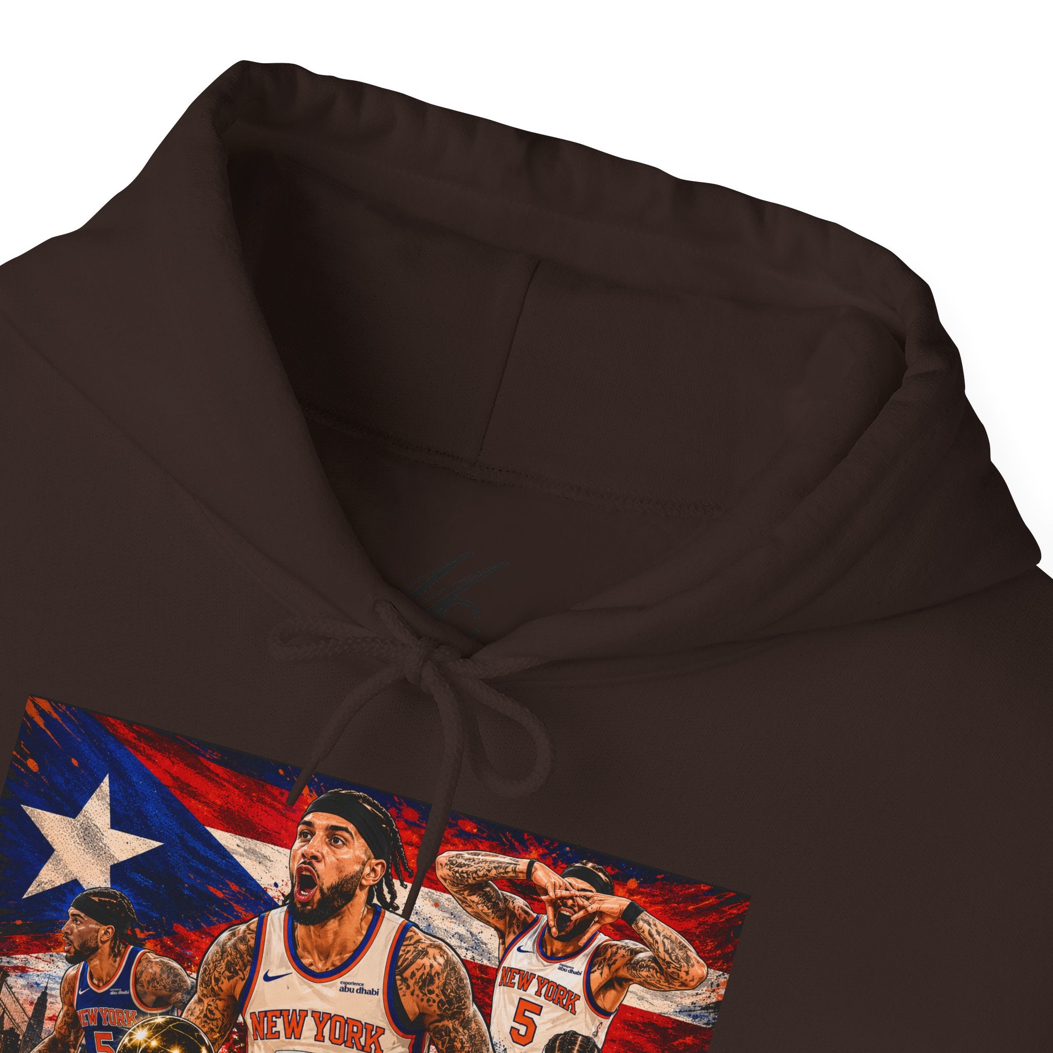 NY-K Retro Player Collage Hoodie — Basketball Fan Sweatshirt