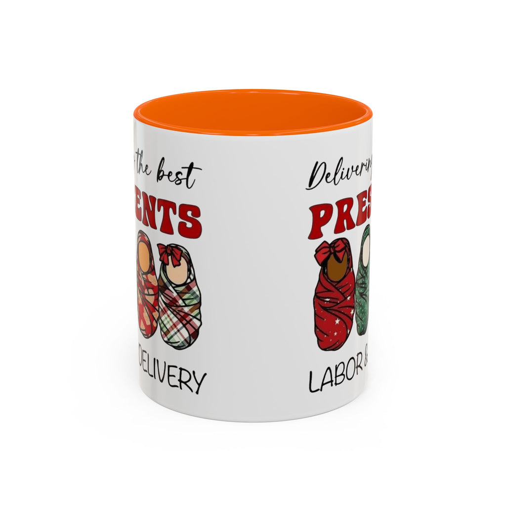 Christmas Presents Delivery Coffee Mug — "Delivering the Best Presents" Accent Mug Medical Christmas Mug,
