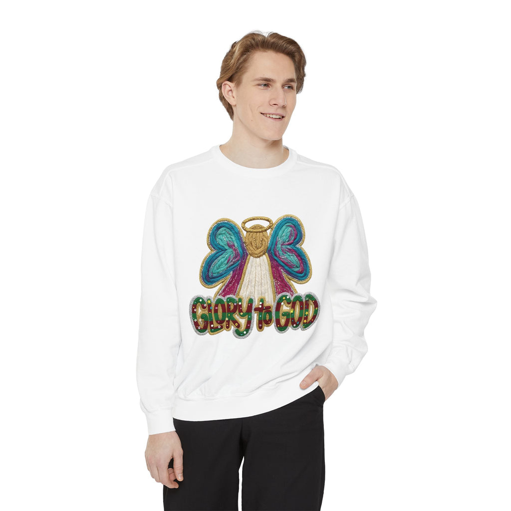 Glory to God Angel Sweatshirt Christmas Holiday Collection  Festive T-Shirt & Sweater