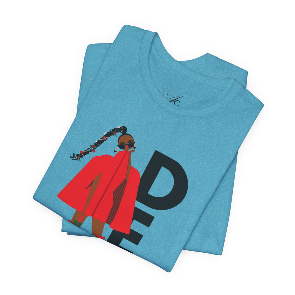 December Fashion Tee  Red Coat Model Graphic Shirt