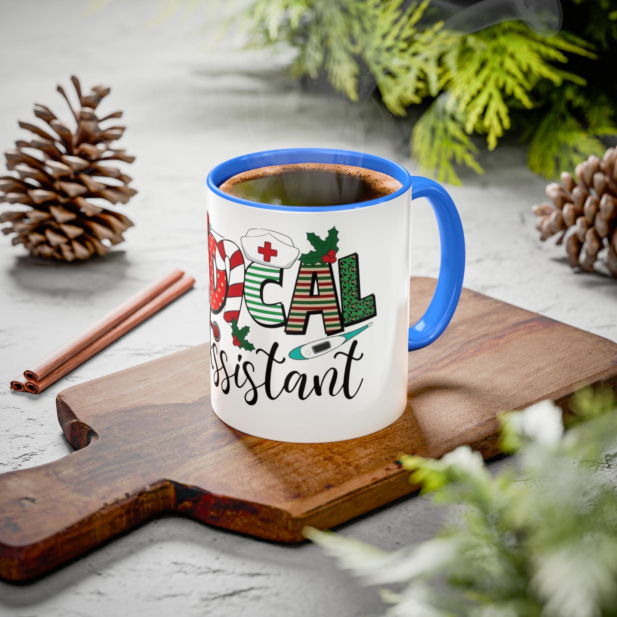 Medical Assistant Christmas Mug — Festive Colorful 11oz/15oz Coffee Cup Medical Christmas Mug