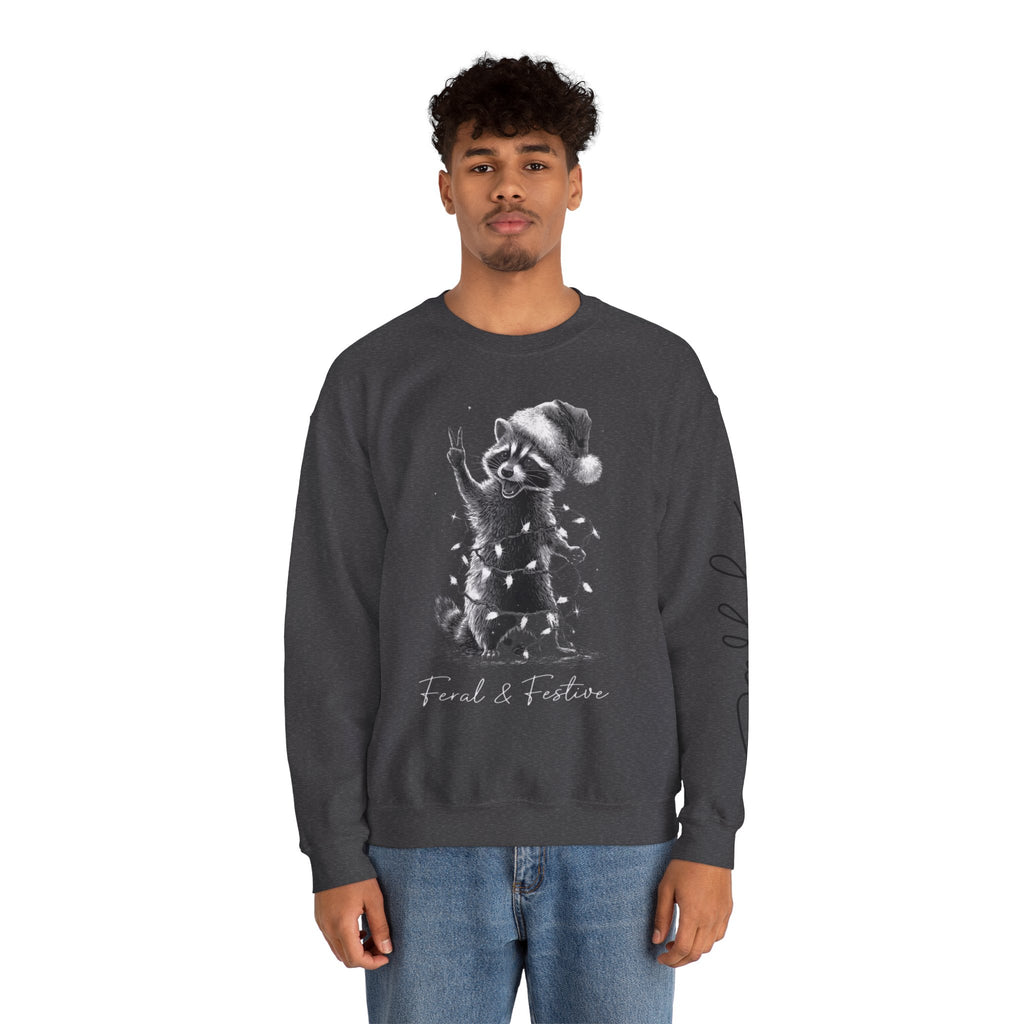 Holiday Raccoon Crewneck Sweatshirt Christmas Tshirts and sweaters,