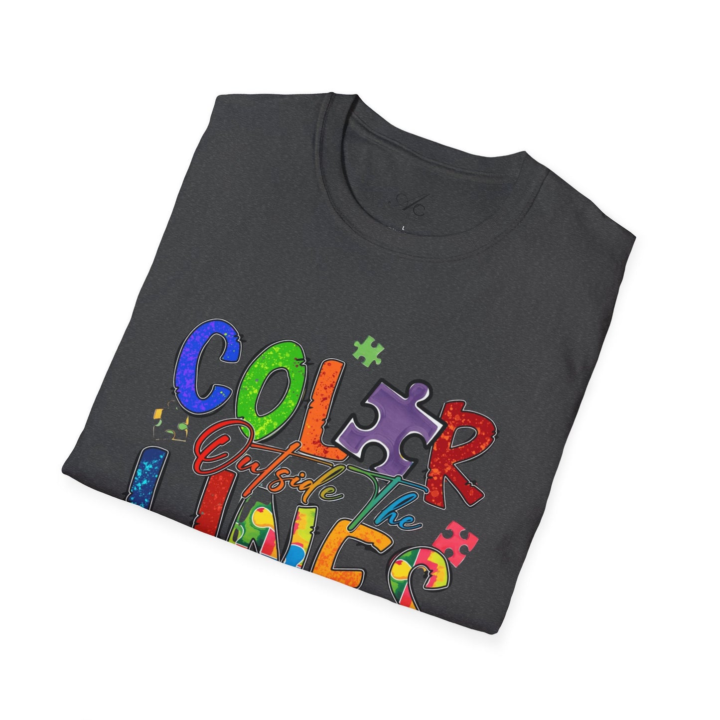 Color Outside the Lines Unisex T-Shirt for Autism Awareness
