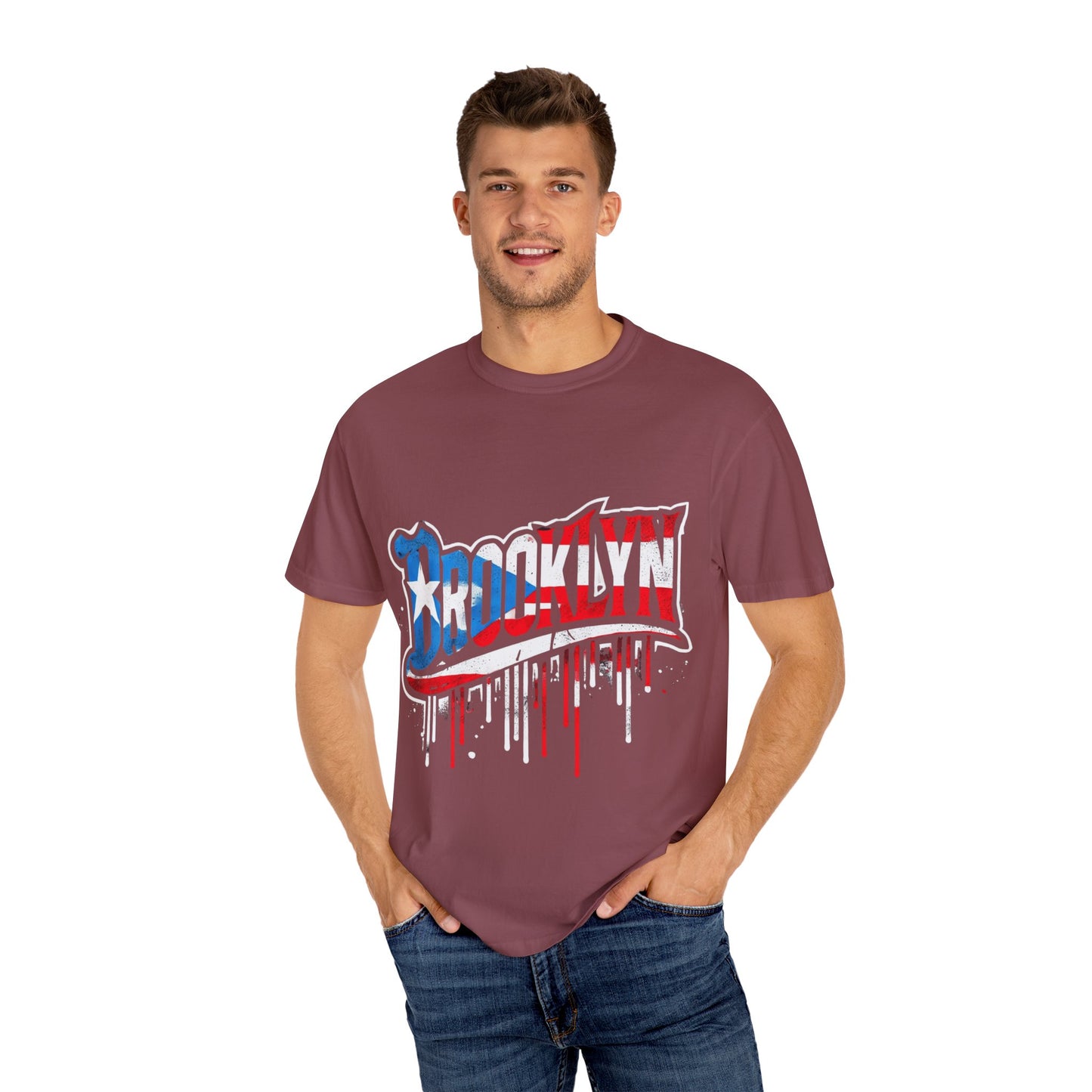 New York Meets Puerto Rico Brooklyn Style Unisex T-Shirt,  Streetwear Fashion