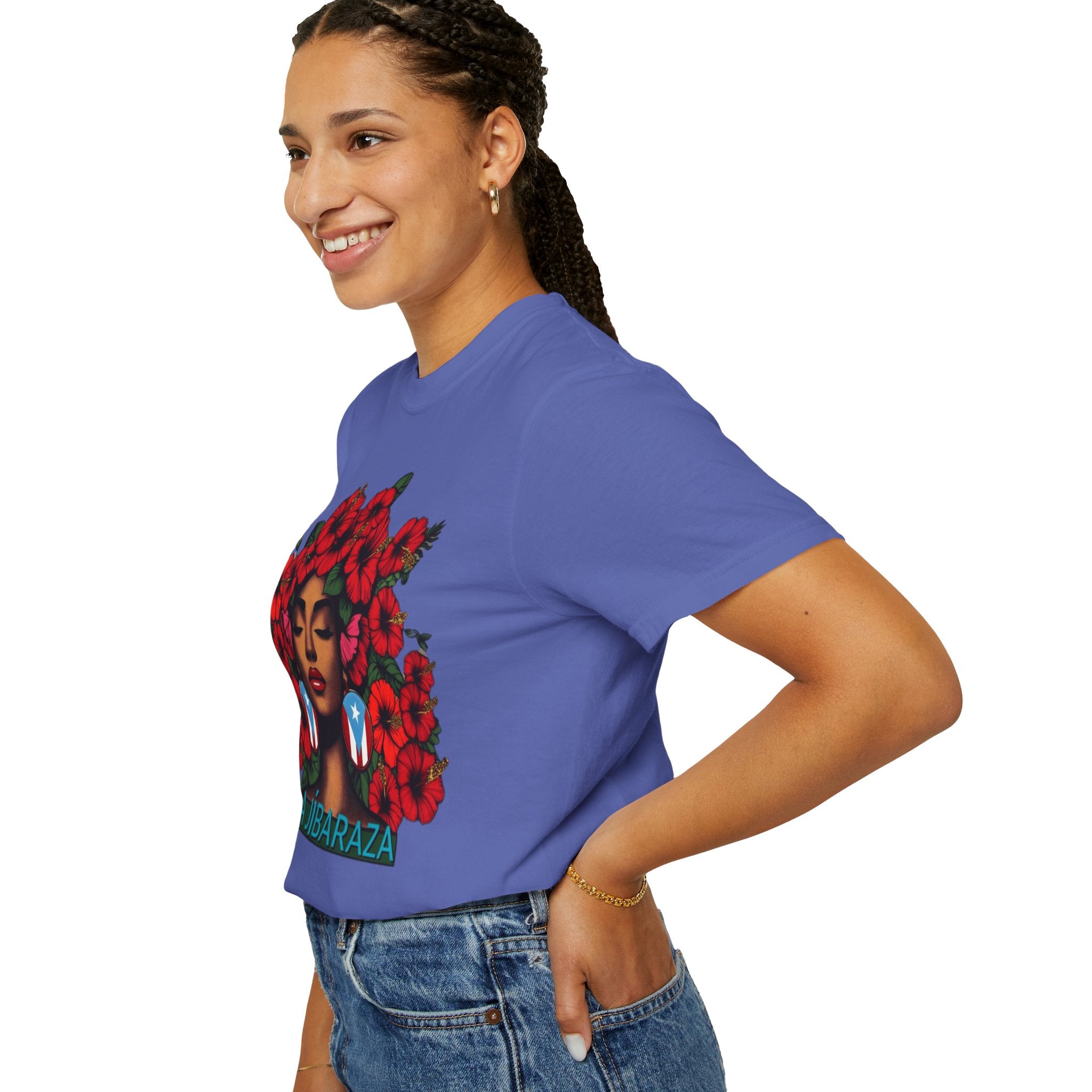 Puerto Rico Navidades T-Shirt — "La Jíbaraza" Floral Puerto Rican Pride Tee