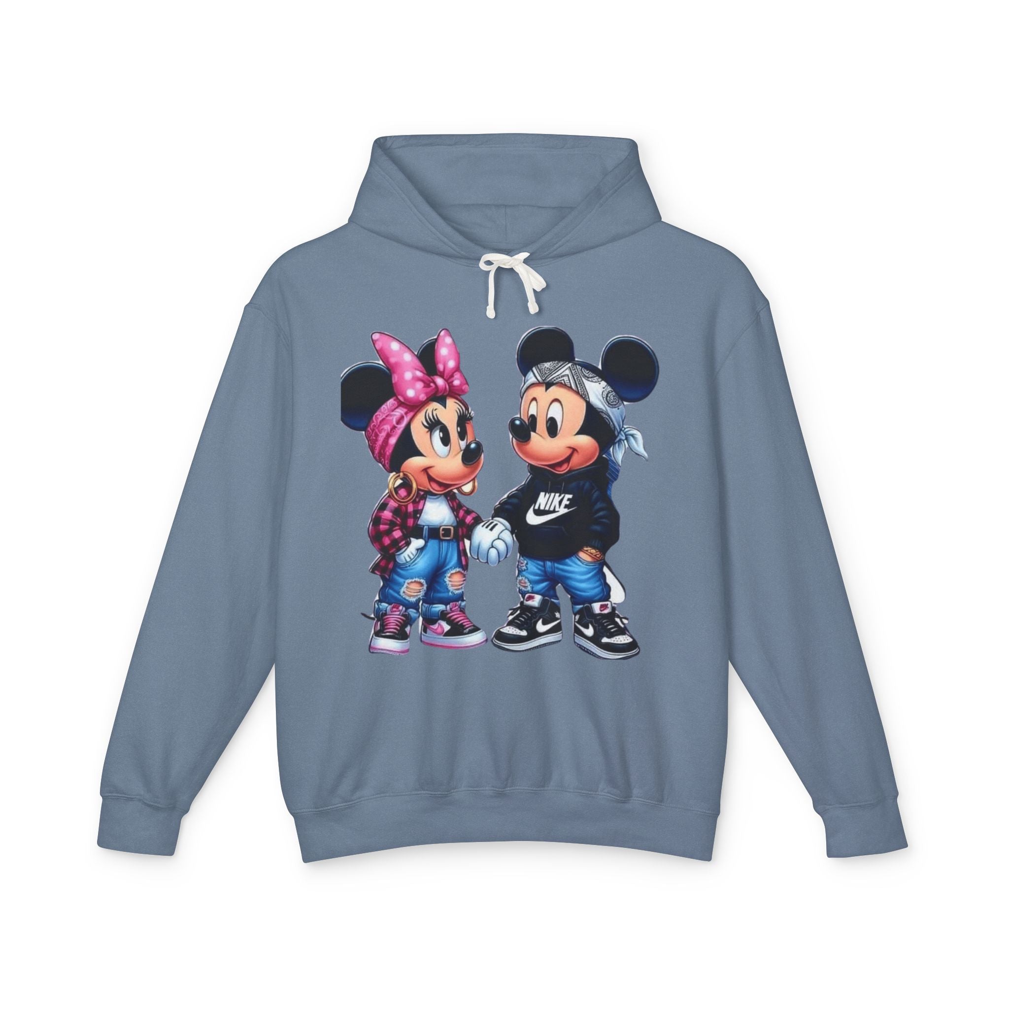 Valentine Cartoon Couple Hoodie  Cute Mickey & Minnie Style Graphic
