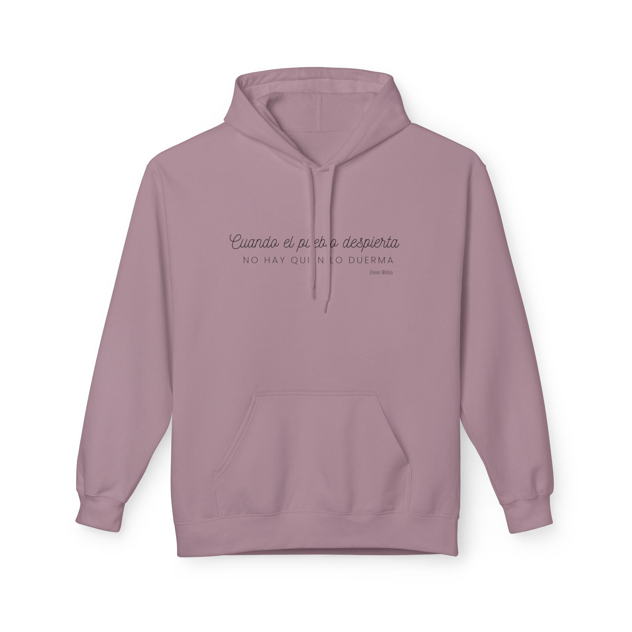 White Hoodie - "Caminas a pa'la desporta" Minimal Script Pullover