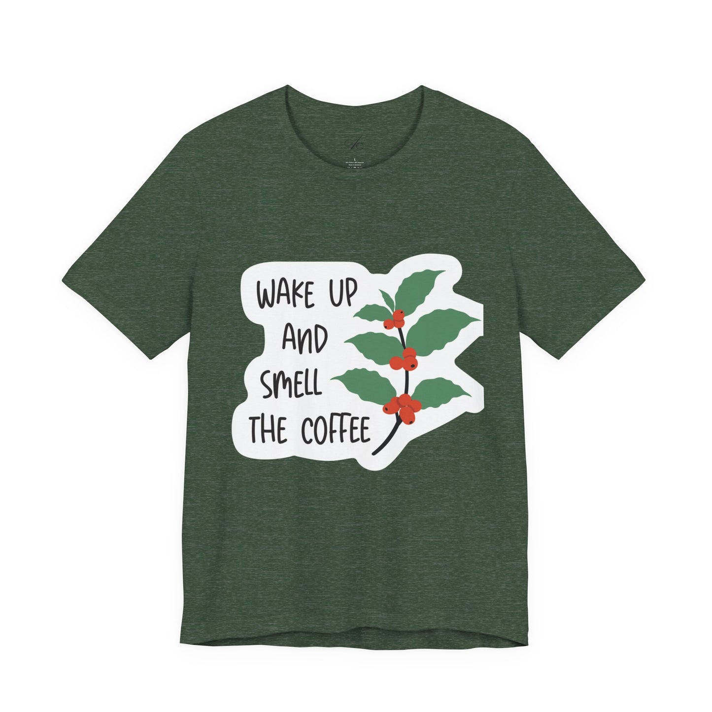 Wake Up and Smell the Coffee Tee  Coffee Plant Graphic T-Shirt