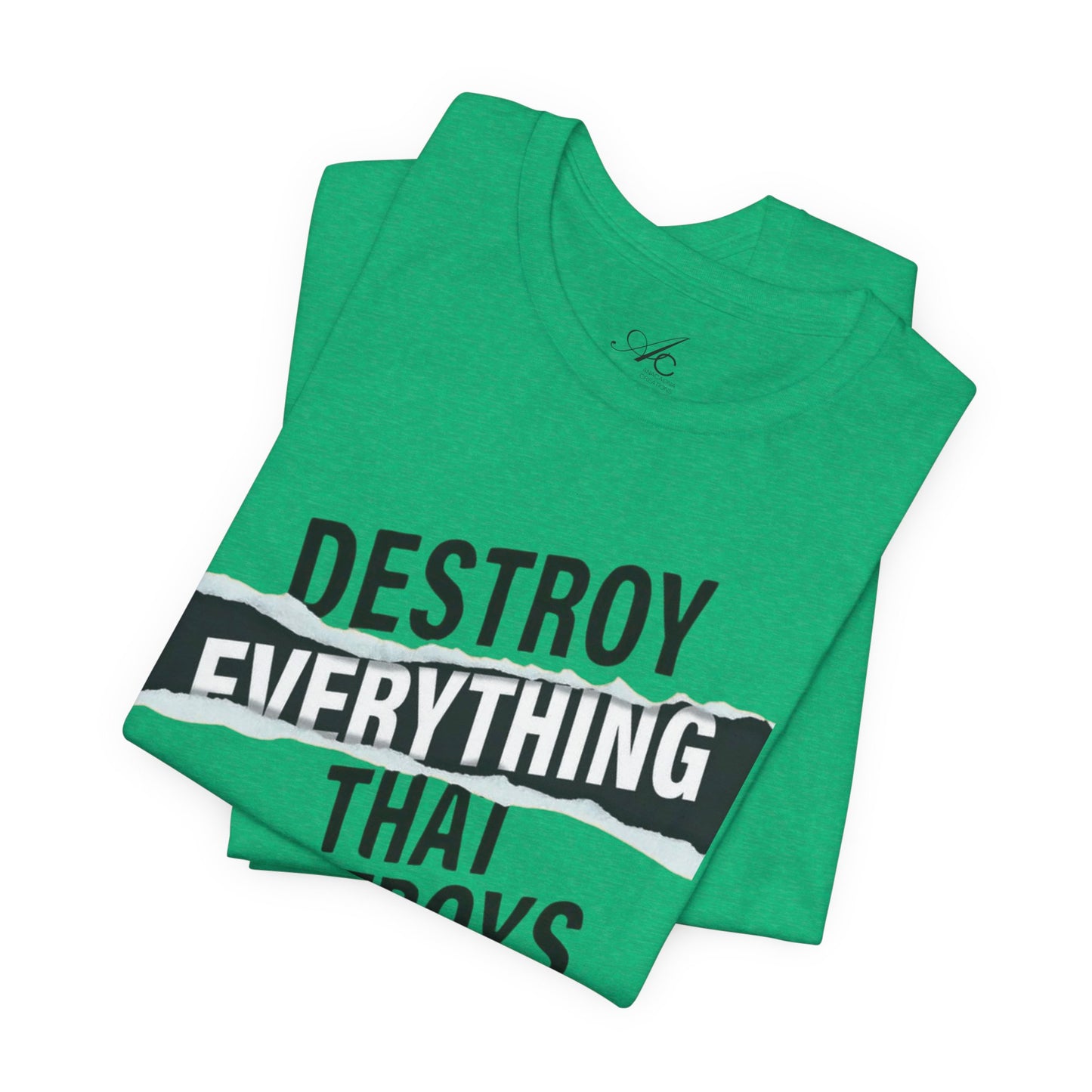 Destroy Everything That Destroys You T-Shirt  Bold Typographic Graphic Tee