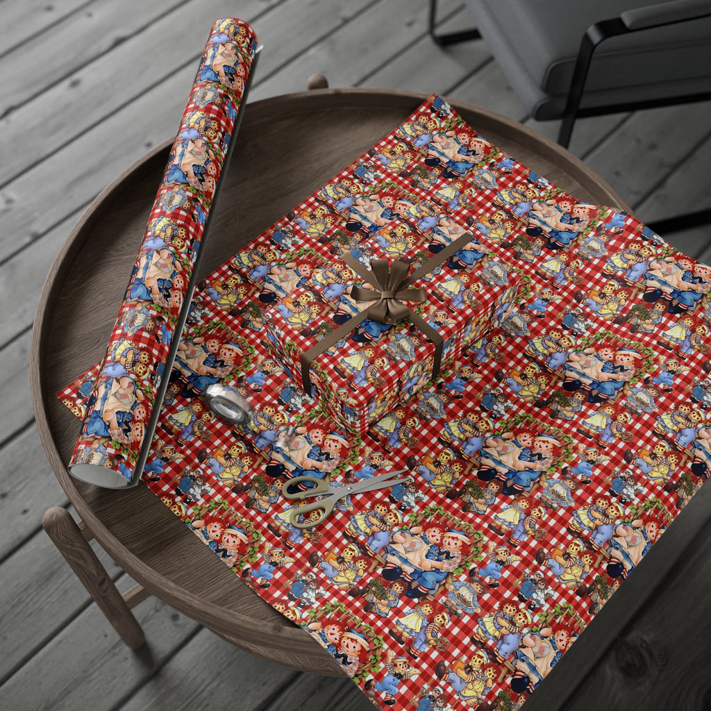 Wrapping Paper Roll — Colorful Picnic Cartoon Pattern (Holiday & Birthday Gift Wrap)