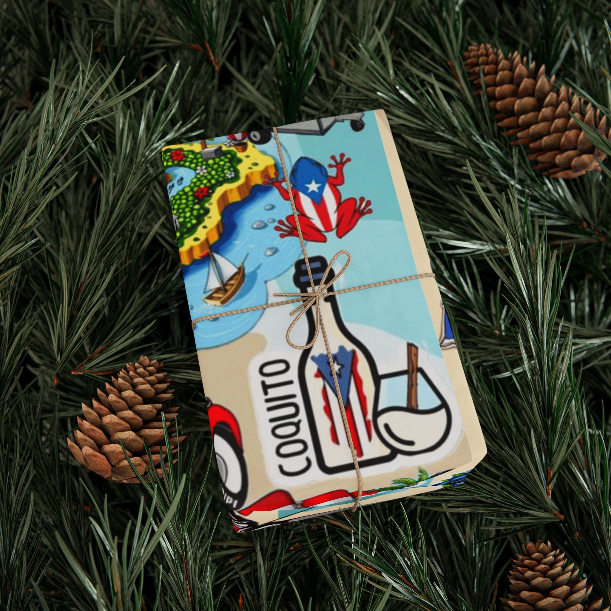 Puerto Rico Wrapping Paper – Cultural Gift Wrap | Boricua Heritage Design | Holiday & Celebration Gift Packaging