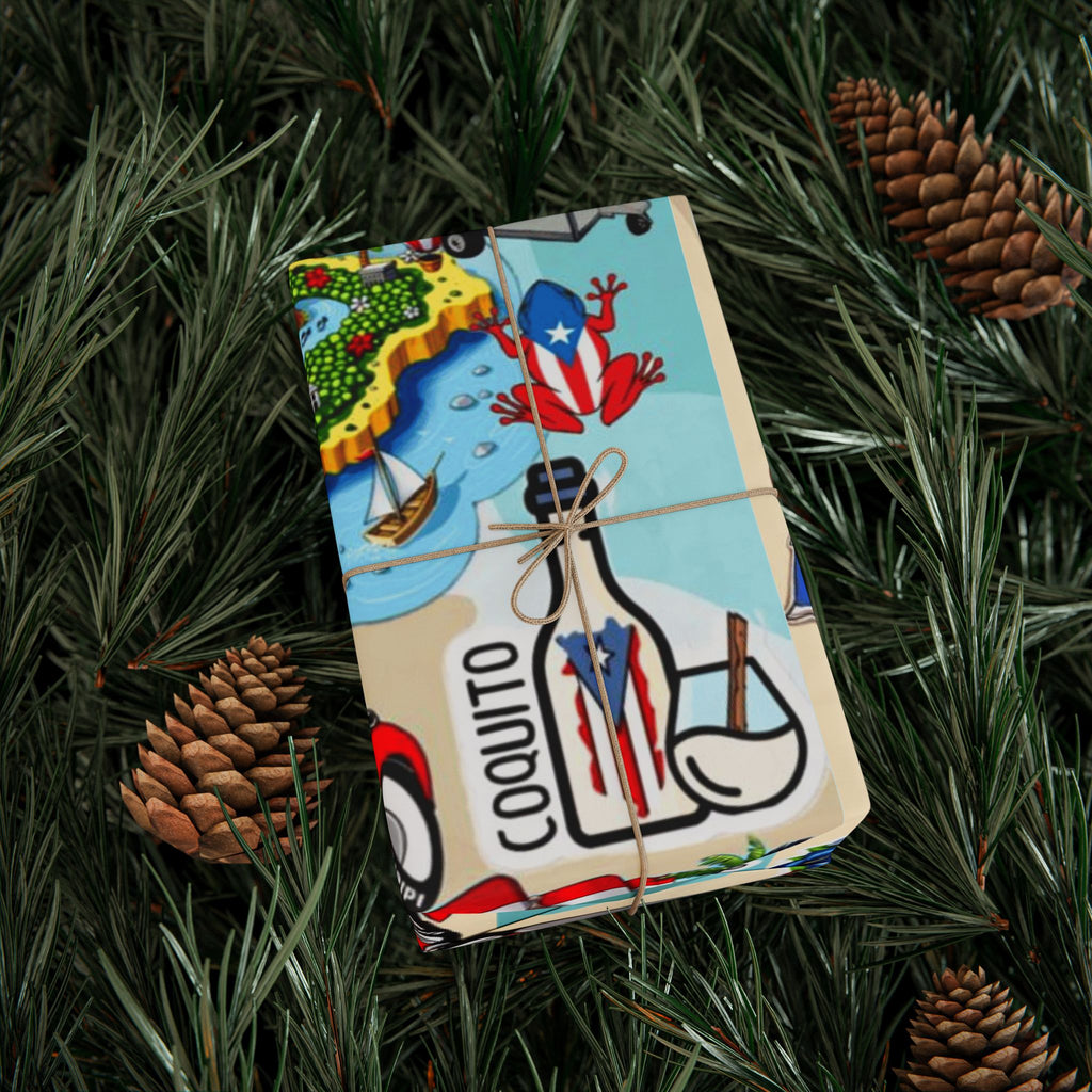 Puerto Rico Wrapping Paper – Cultural Gift Wrap | Boricua Heritage Design | Holiday & Celebration Gift Packaging