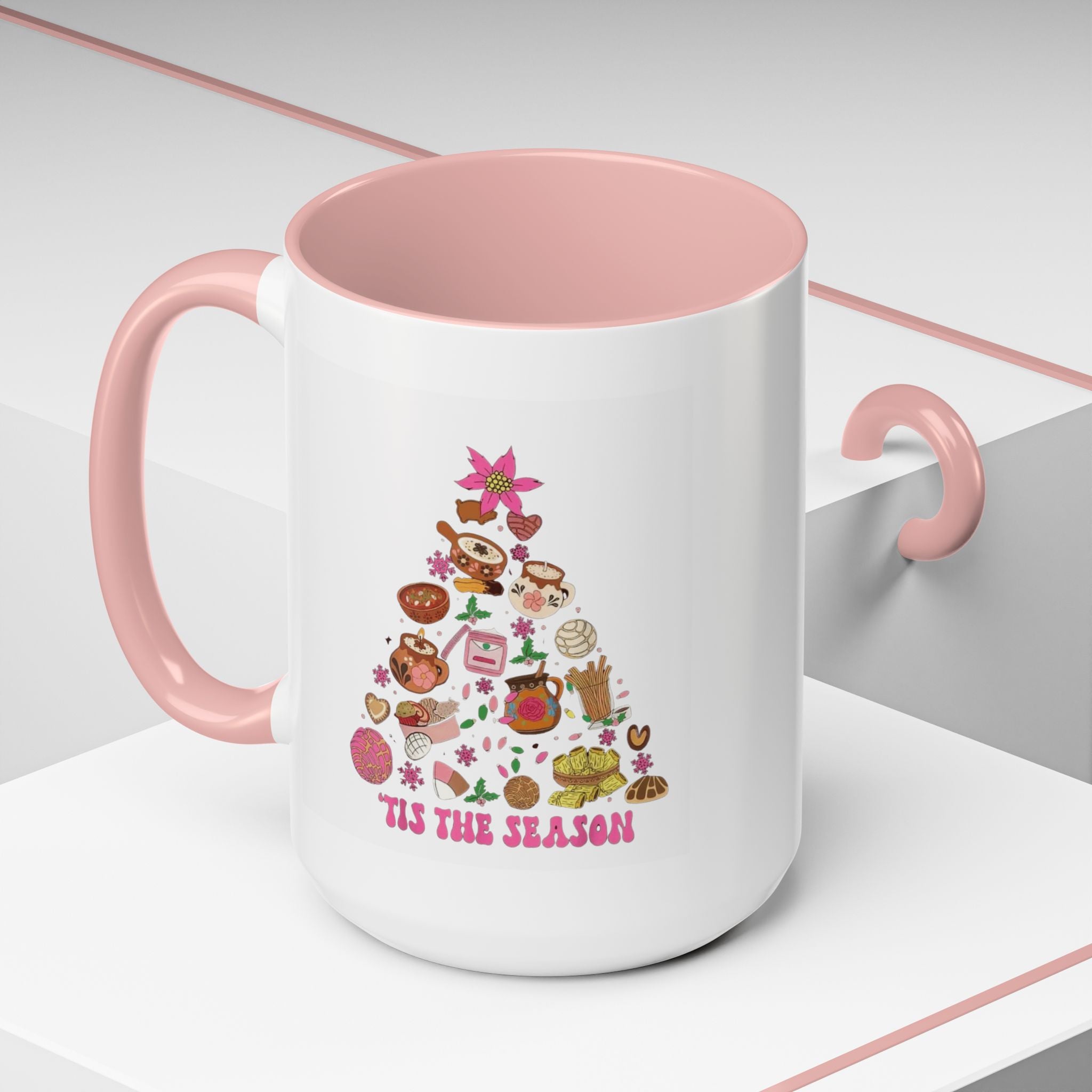 Coffee Mug - 'Tis the Season' Holiday Cookie Tree Accent Mug (11/15oz)