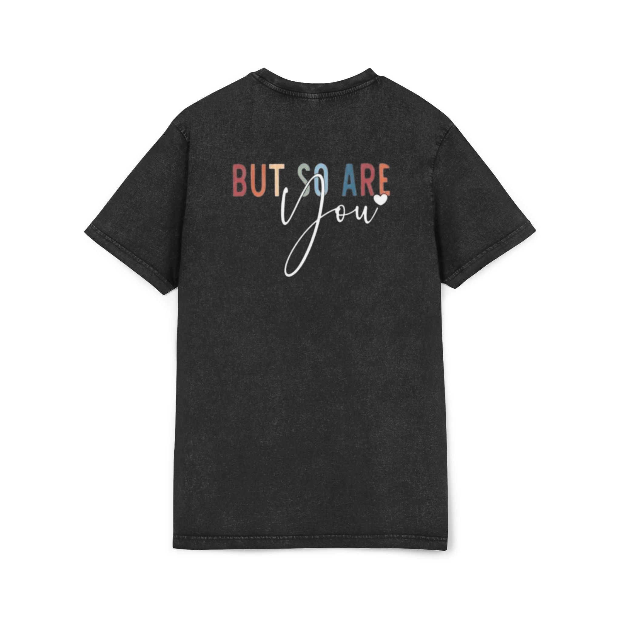 Acid Wash Tee  "Life Is Tough" Inspirational Retro Graphic T-Shirt