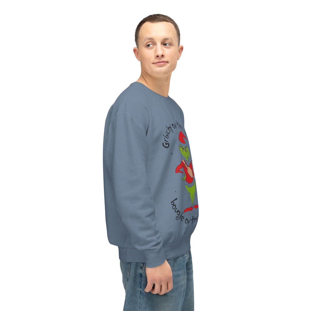 Funny, Cute & Classic Christmas Designs Grinchy on the Inside Crewneck Sweatshirt