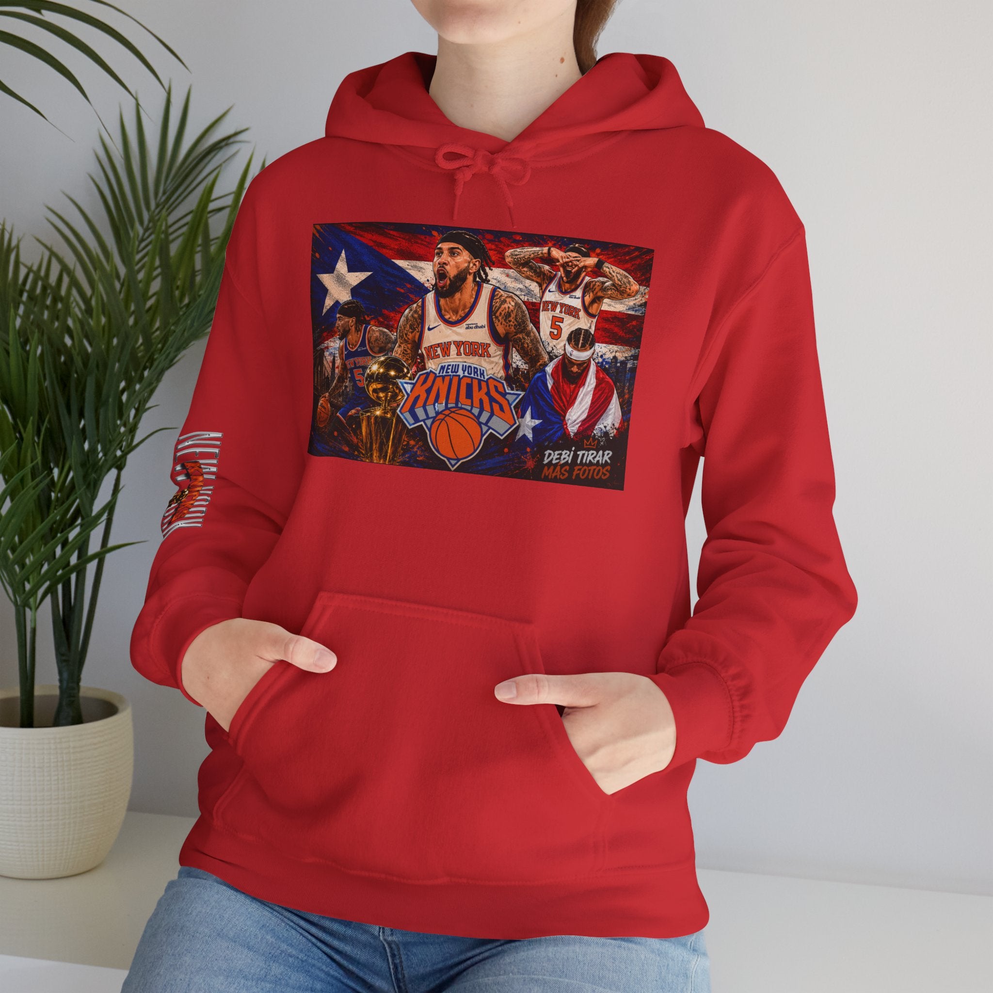 NY-K Retro Player Collage Hoodie — Basketball Fan Sweatshirt