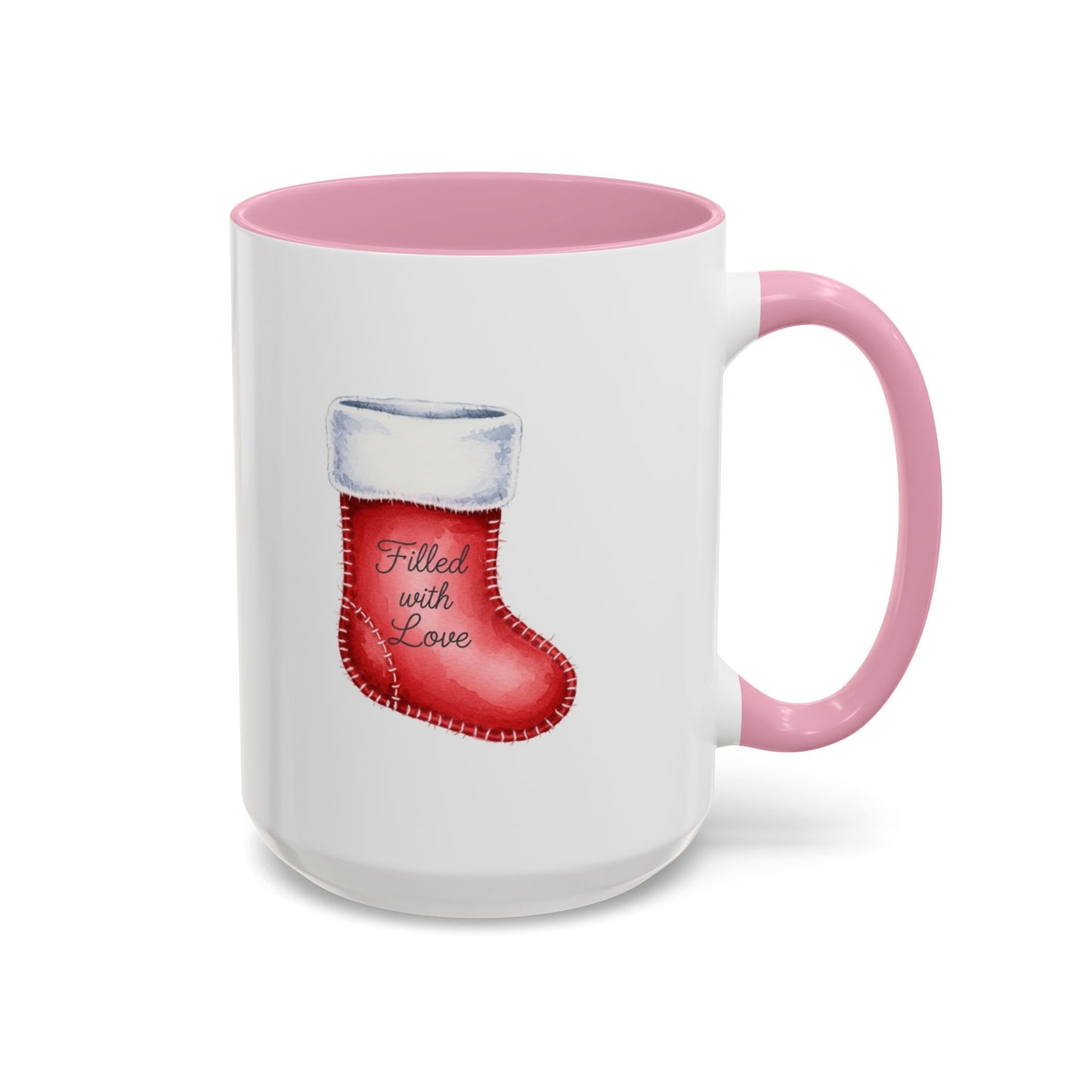 Holiday Mugs Christmas Gift Ideas Hot Cocoa & Coffee Cup Designs Filled with Love - Colorful 11oz & 15oz