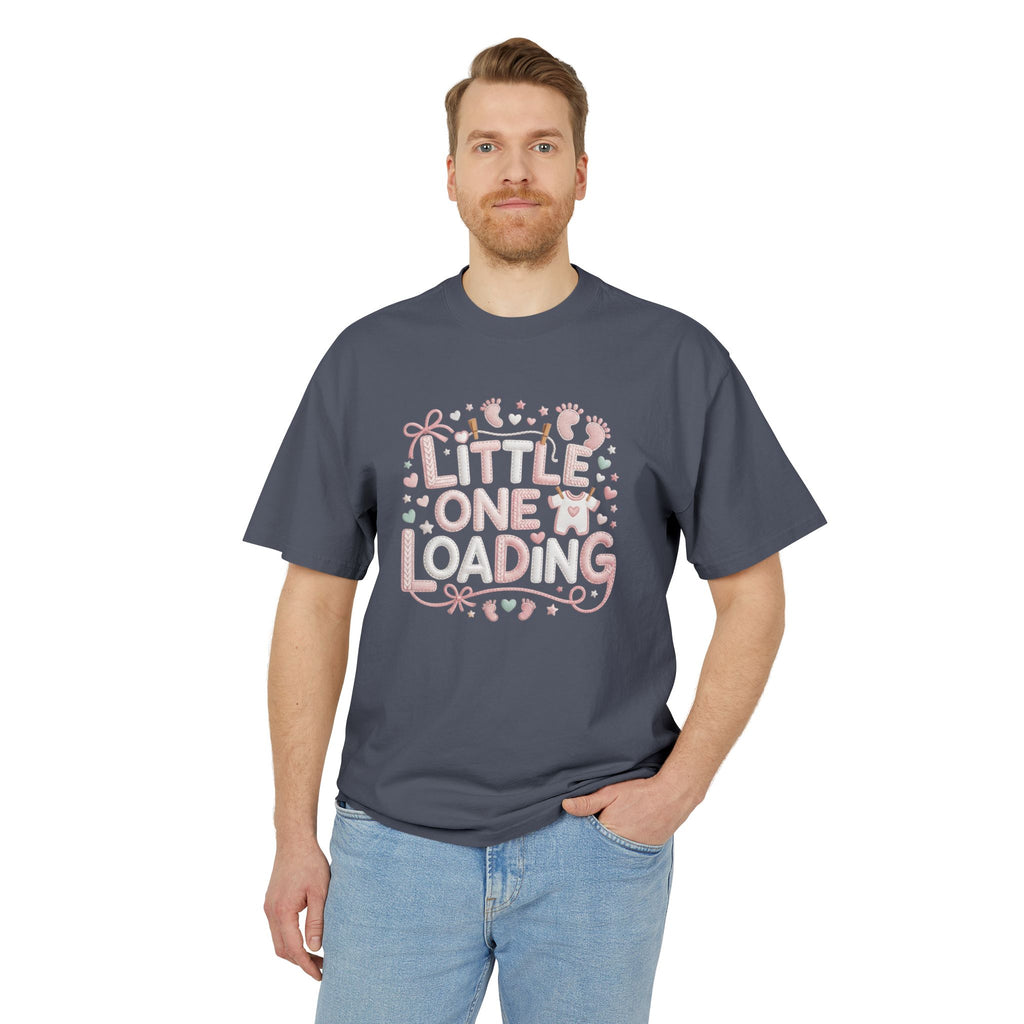 Pregnancy Announcement T‑Shirt  “Little One Loading” Cute Pastel Maternity Tee