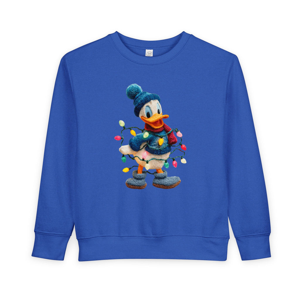Toddler Sweatshirt  Festive Donald Duck Holiday Lights Pullover