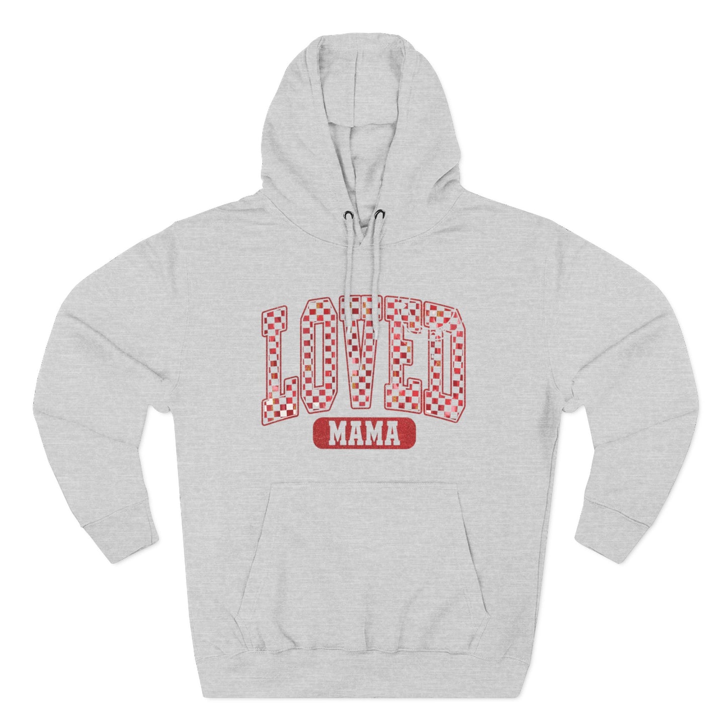 Hoodie  Loved Mama Checkerboard Graphic Hoodie