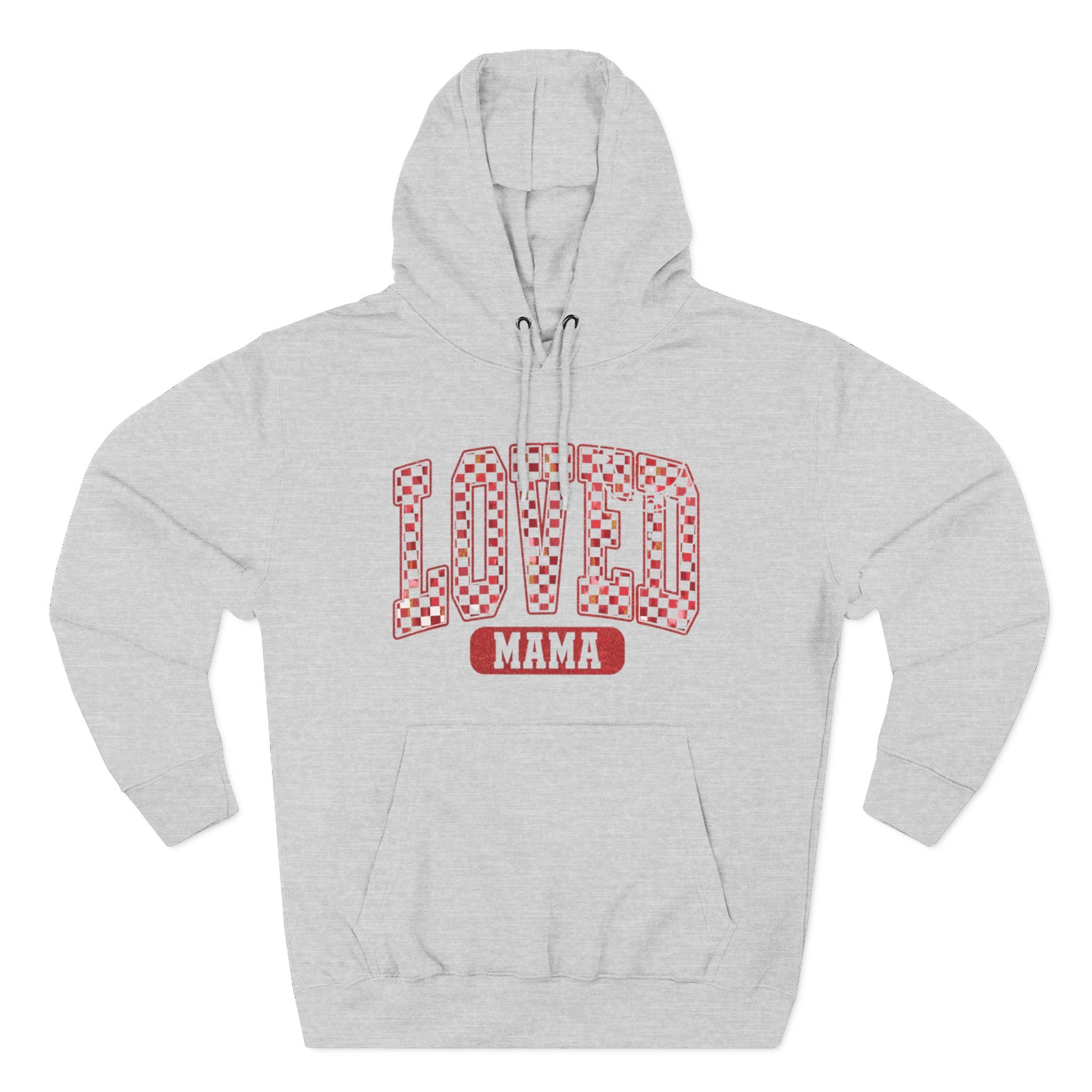 Hoodie  Loved Mama Checkerboard Graphic Hoodie