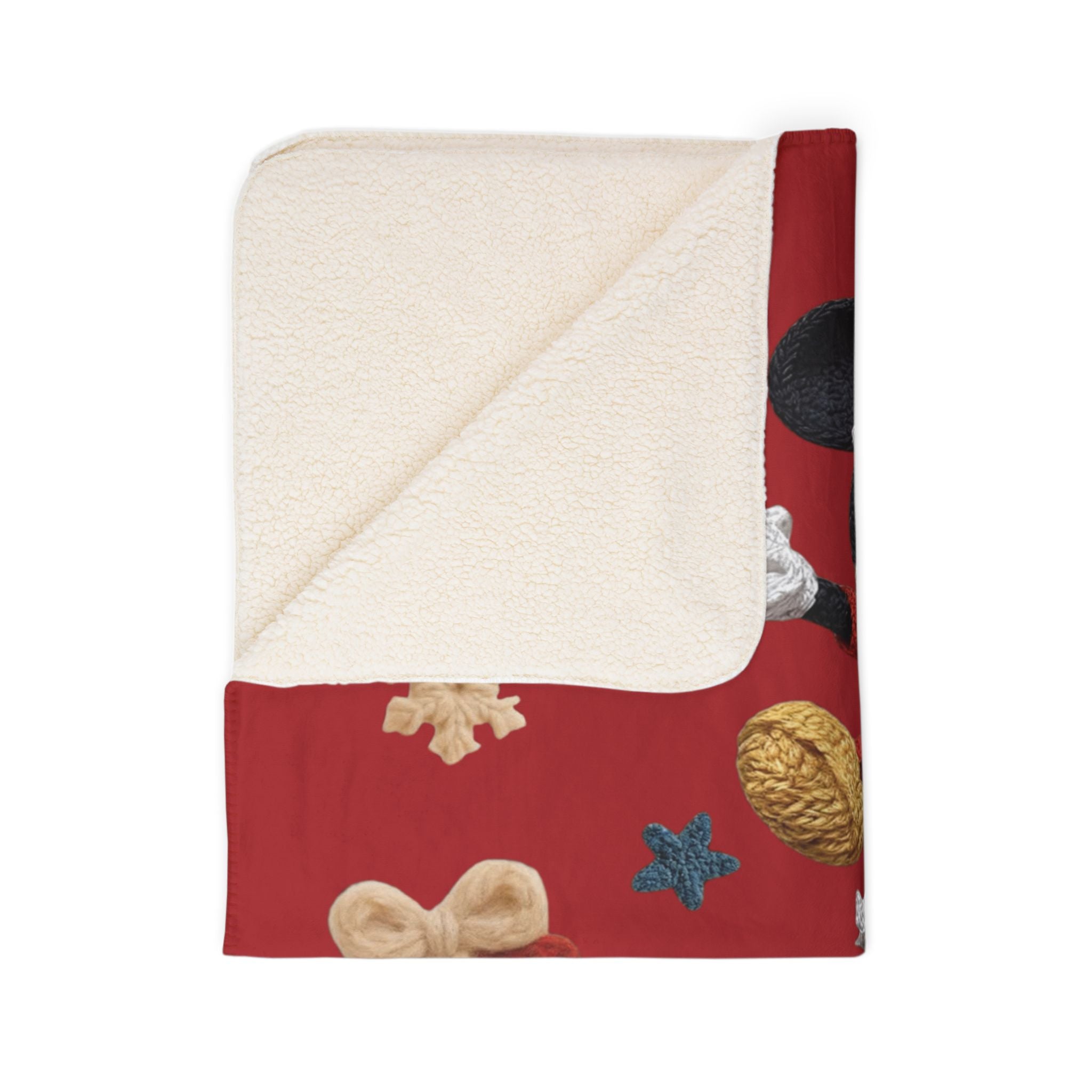 Winter Wonderland Cartoon Fleece Blanket Christmas Disney Fleece Sherpa Blanket  Mickey, Donald & Goofy Holiday Throw