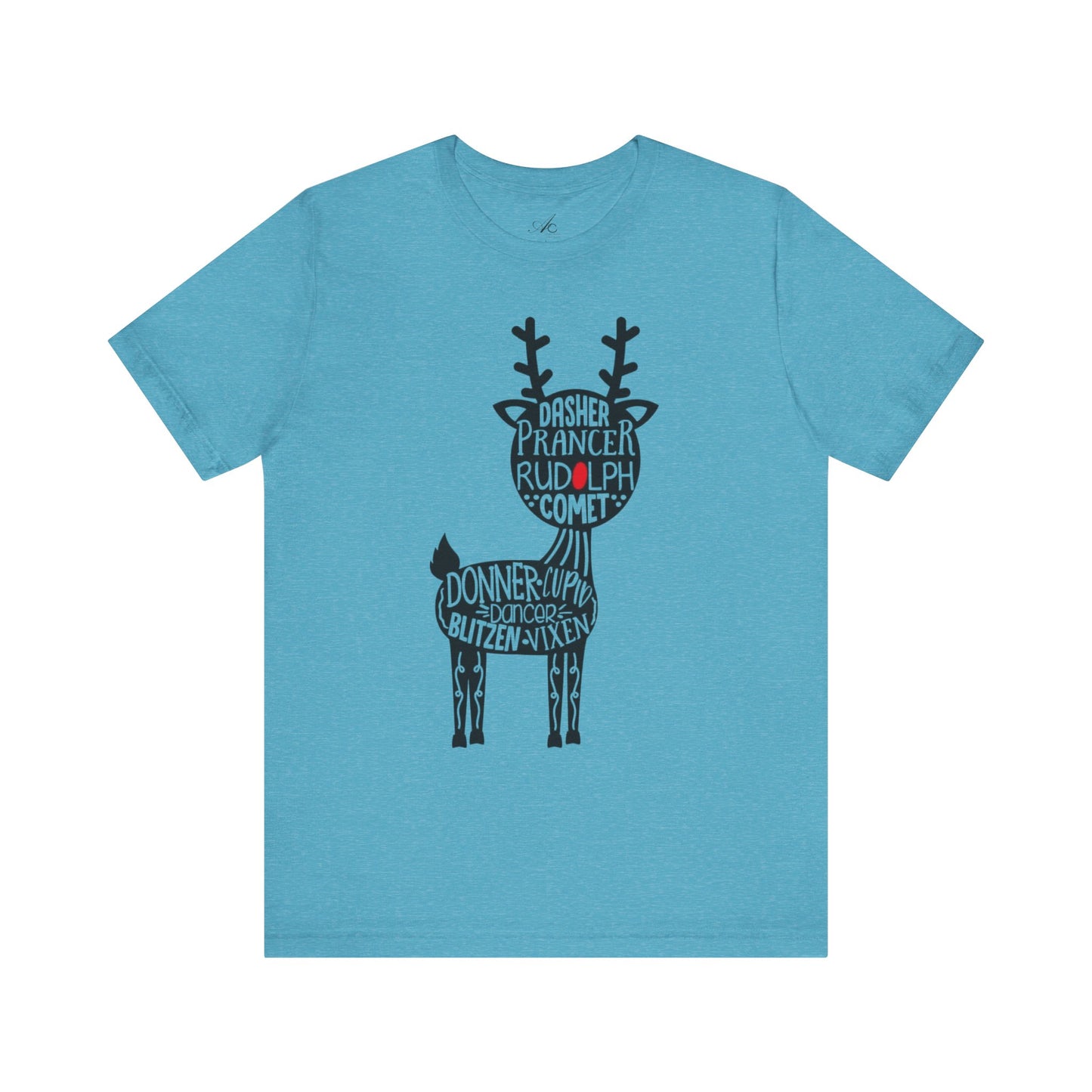Christmas Reindeer Graphic Tee - Unisex Jersey Short Sleeve Shirt