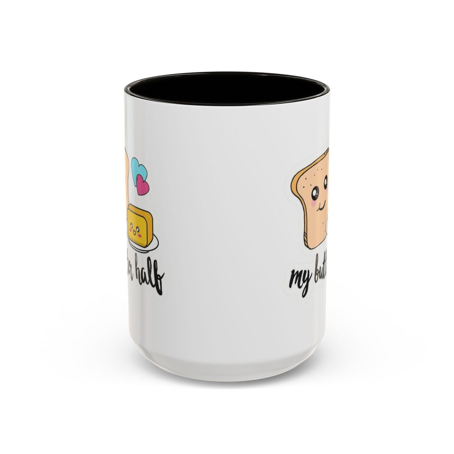 Motivational & Funny Quote Mugs Uplifting Coffee Cup Gifts Cute Foodie Relationship Mug My Butter Half Design, Colorful 11oz & 15oz