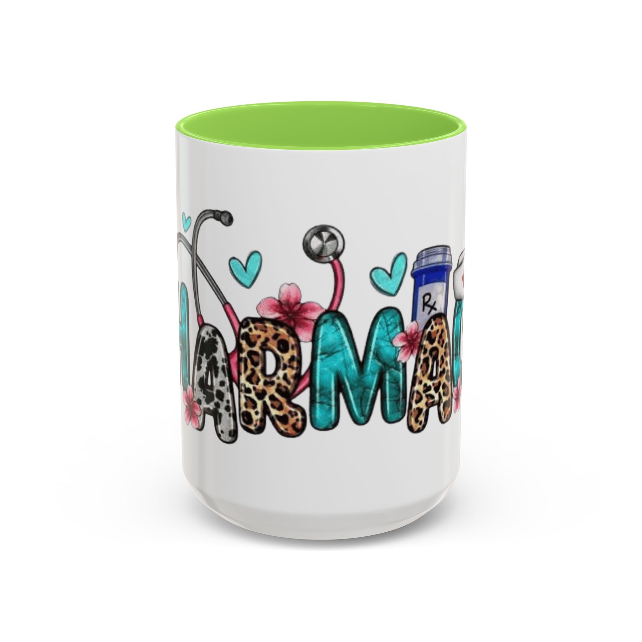 Pharmacy Nurse Coffee Mug — Cute Leopard & Teal Medical Design (11oz/15oz)Christmas mug for all healthcare heroes