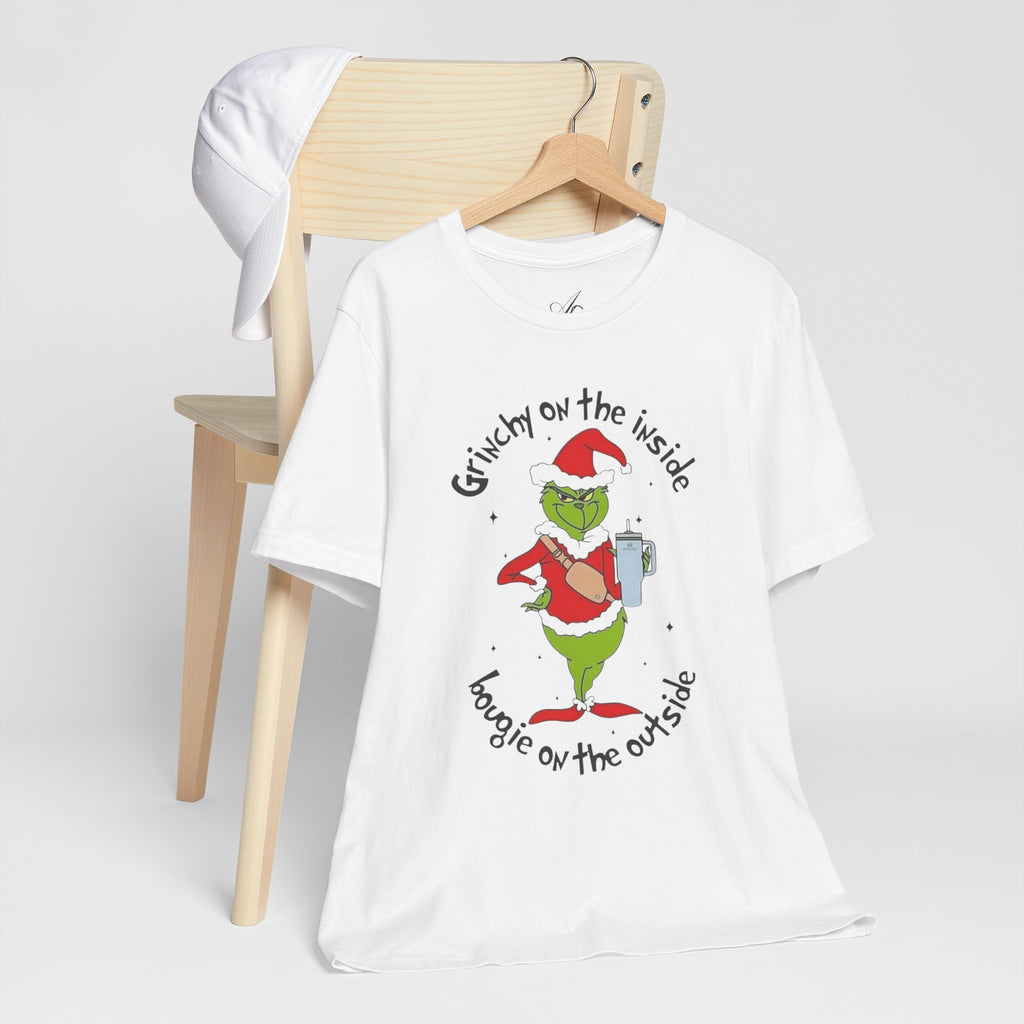 Grinch-Inspired Holiday Tee: 'Grinchy on the Inside, Boogie on the Outside'