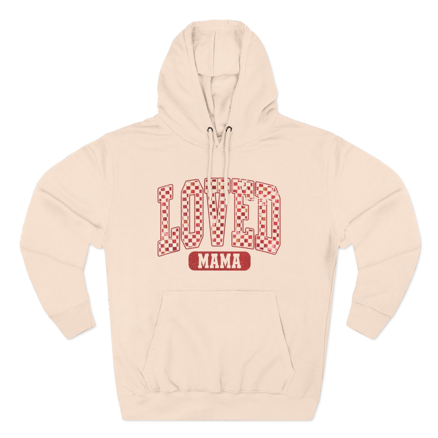 Hoodie  Loved Mama Checkerboard Graphic Hoodie