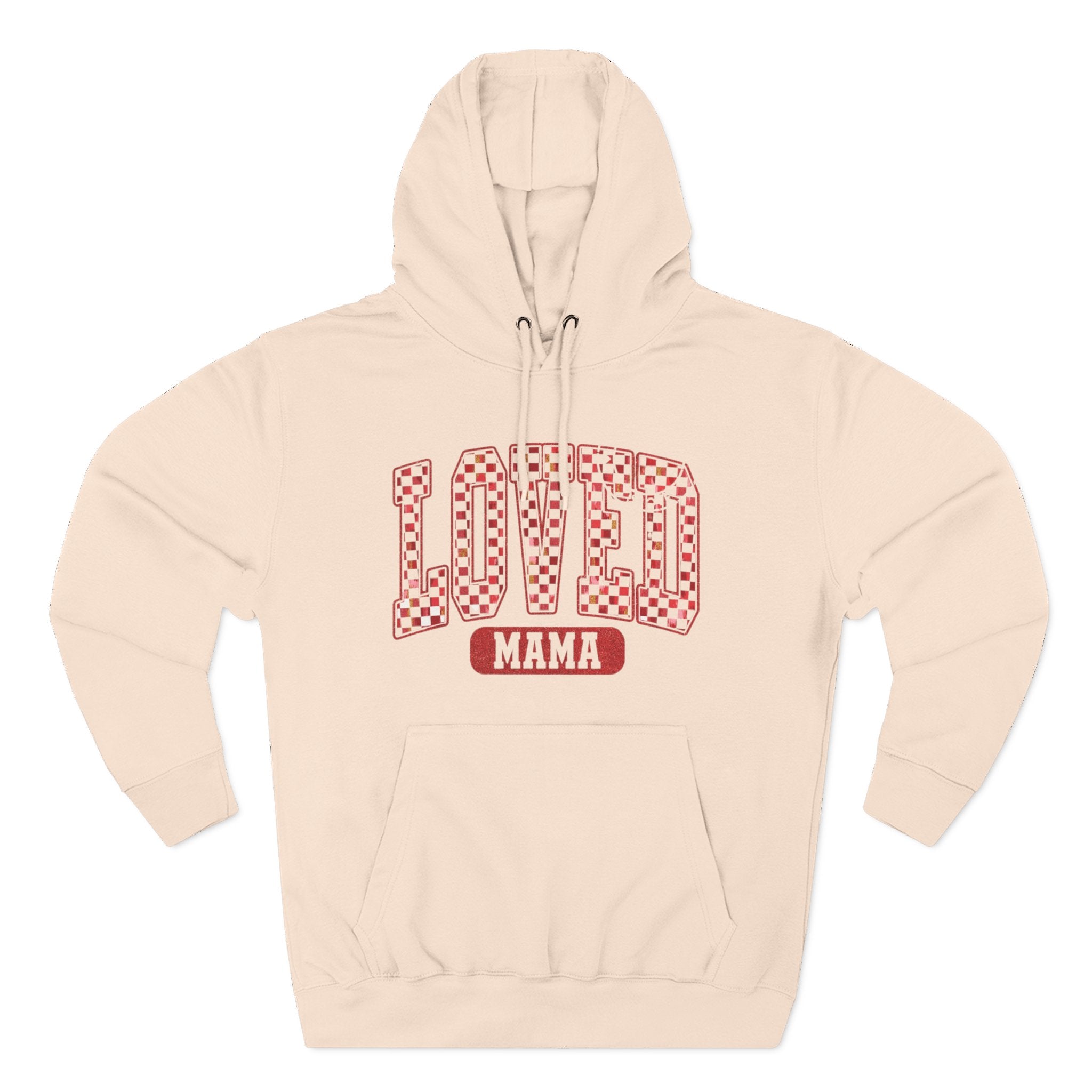 Hoodie  Loved Mama Checkerboard Graphic Hoodie