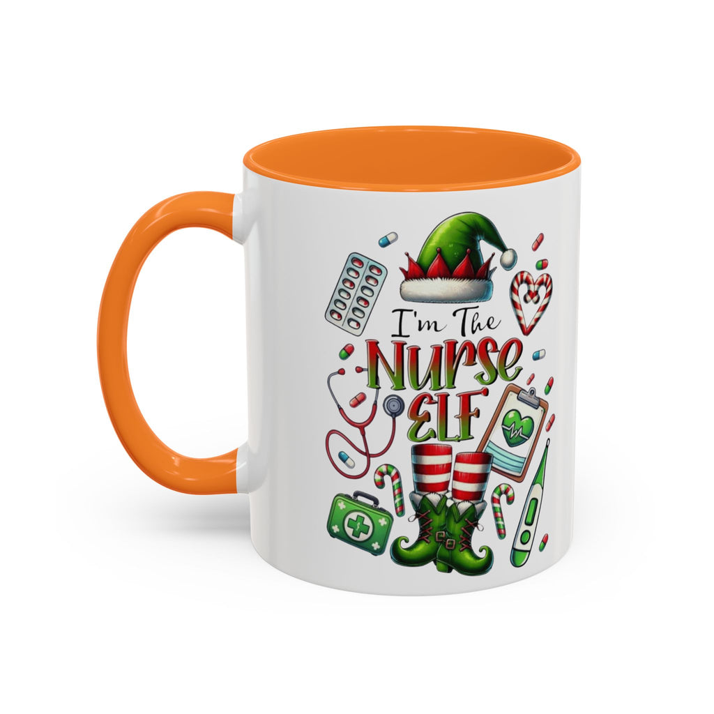 Nurse Elf Coffee Mug — Christmas Medical Holiday Gift (11oz & 15oz) Medical Christmas Mug