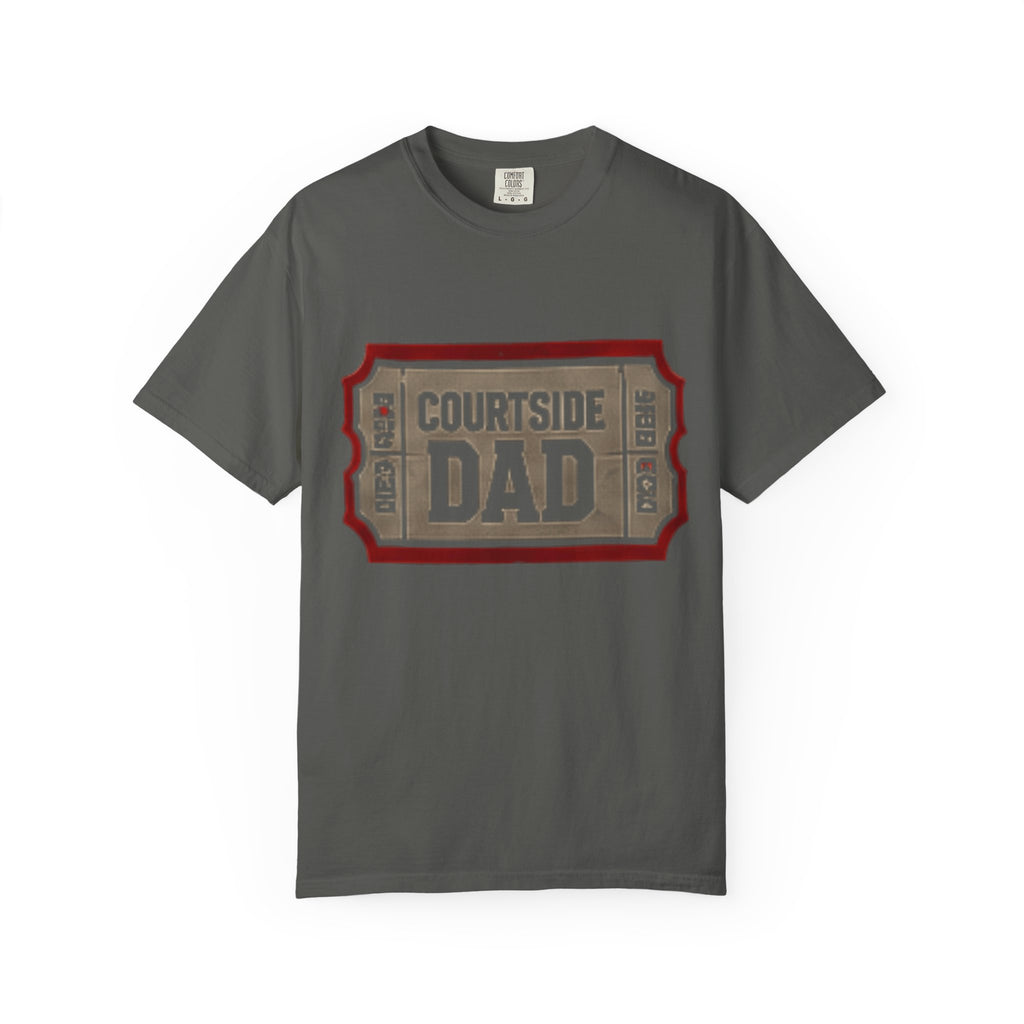 Courtside Dad T-Shirt — Vintage Ticket-Style Basketball Dad Tee