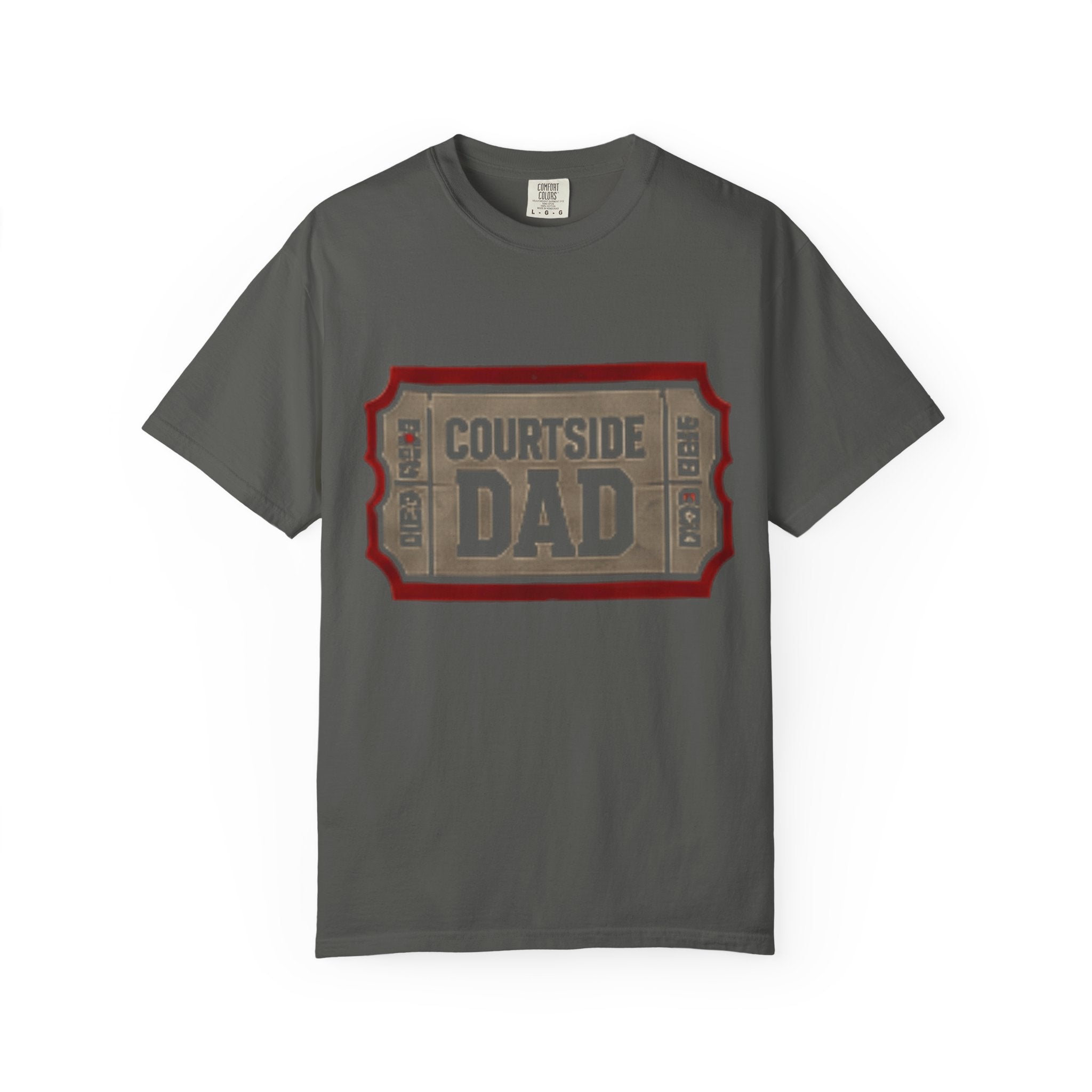 Courtside Dad T-Shirt — Vintage Ticket-Style Basketball Dad Tee