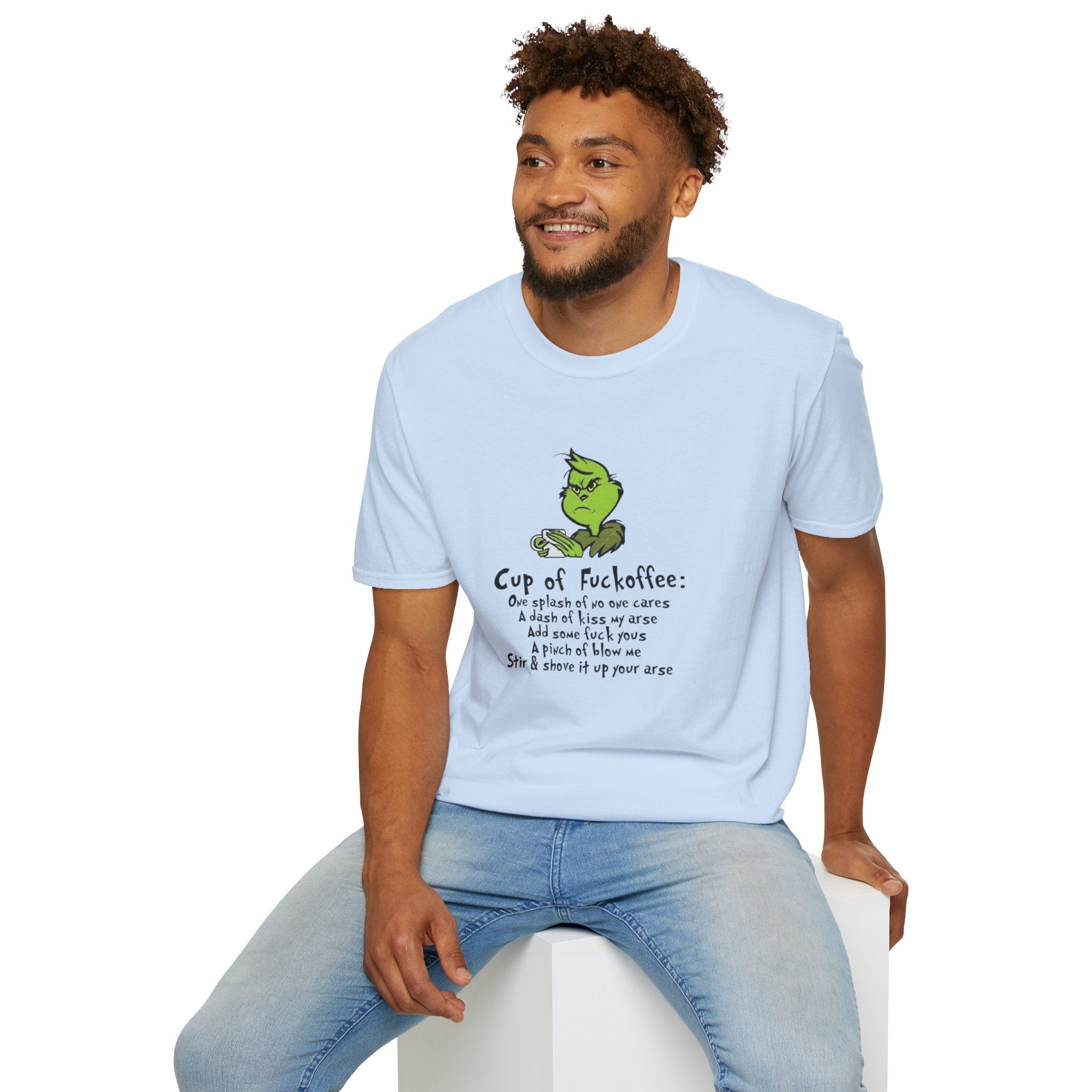 Holiday Apparel | Christmas Tees & Sweatshirts with Festive Quotes Funny Grinch Coffee Lover T-Shirt