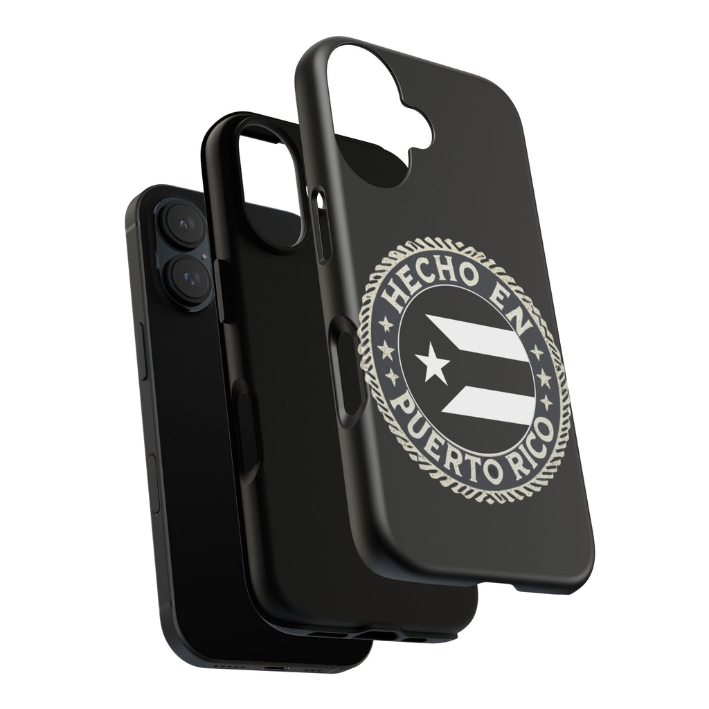 Hecho en Puerto Rico Phone Case  Puerto Rican Flag Emblem Tough Protective Cover