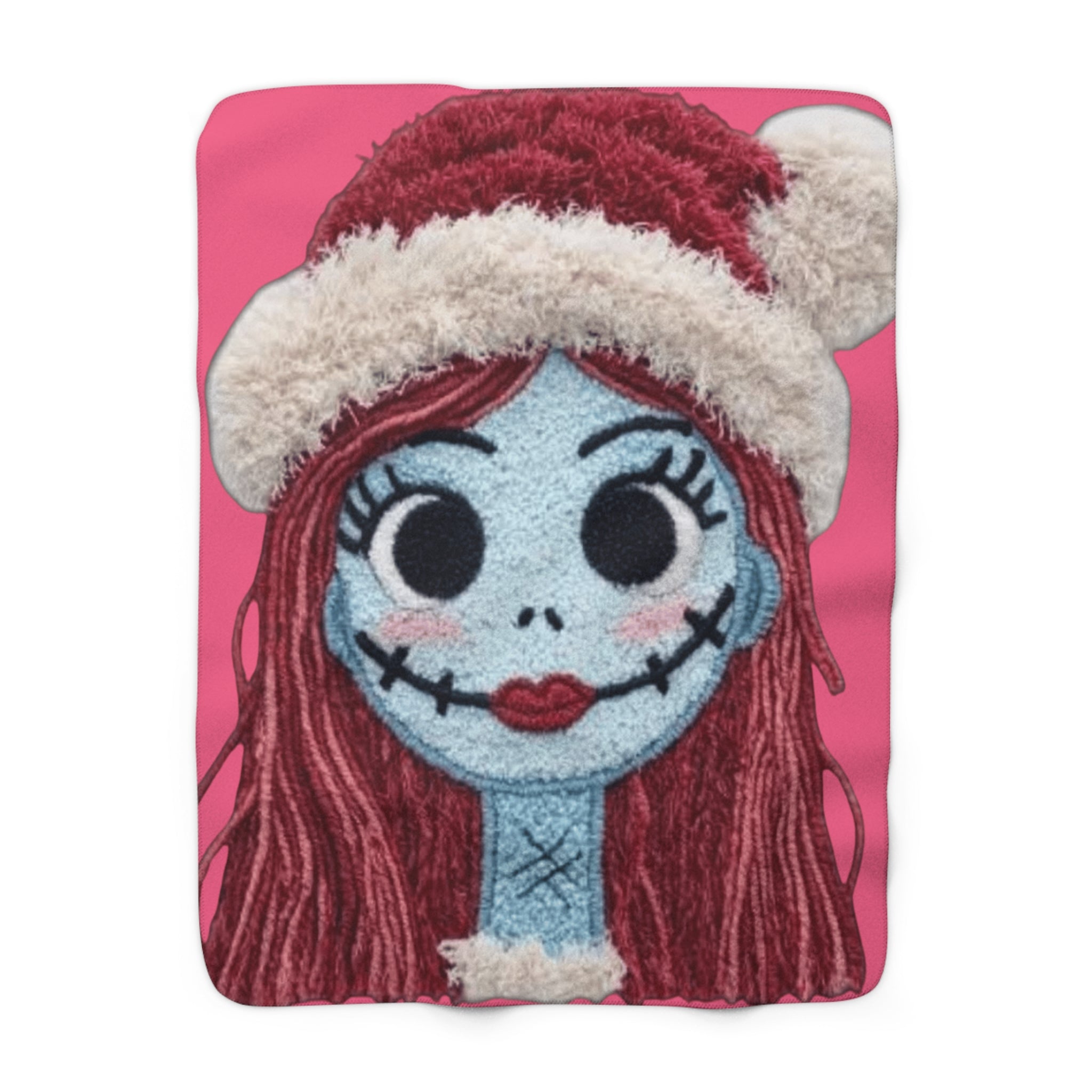 Magical Christmas Cartoon Blanket Christmas Sally Sherpa Fleece Blanket  Festive Tim Burton-Inspired Holiday Throw