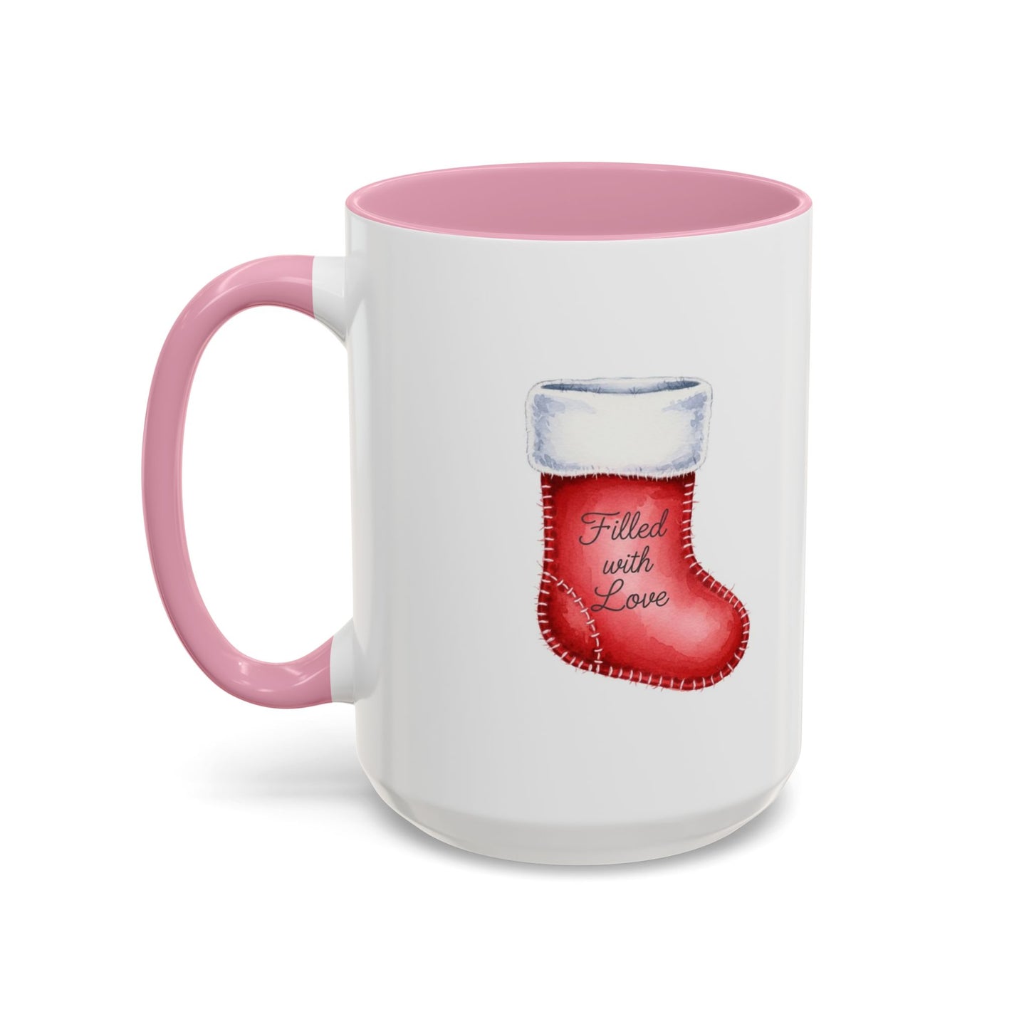 Holiday Mugs Christmas Gift Ideas Hot Cocoa & Coffee Cup Designs Filled with Love - Colorful 11oz & 15oz