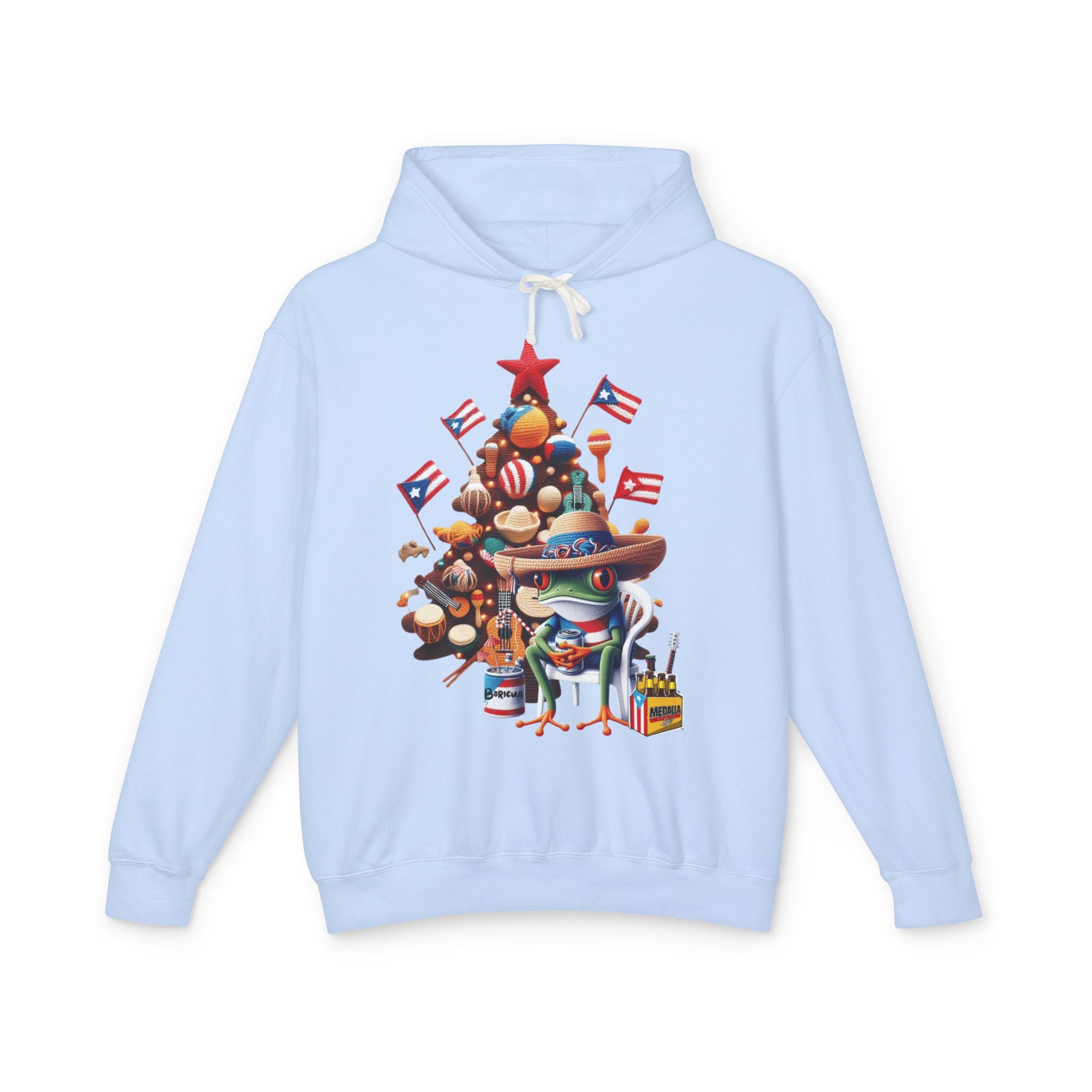 Puerto Rico Navidades Holiday Fiesta Hoodie — Puerto Rican Christmas Tree Graphic Sweatshirt