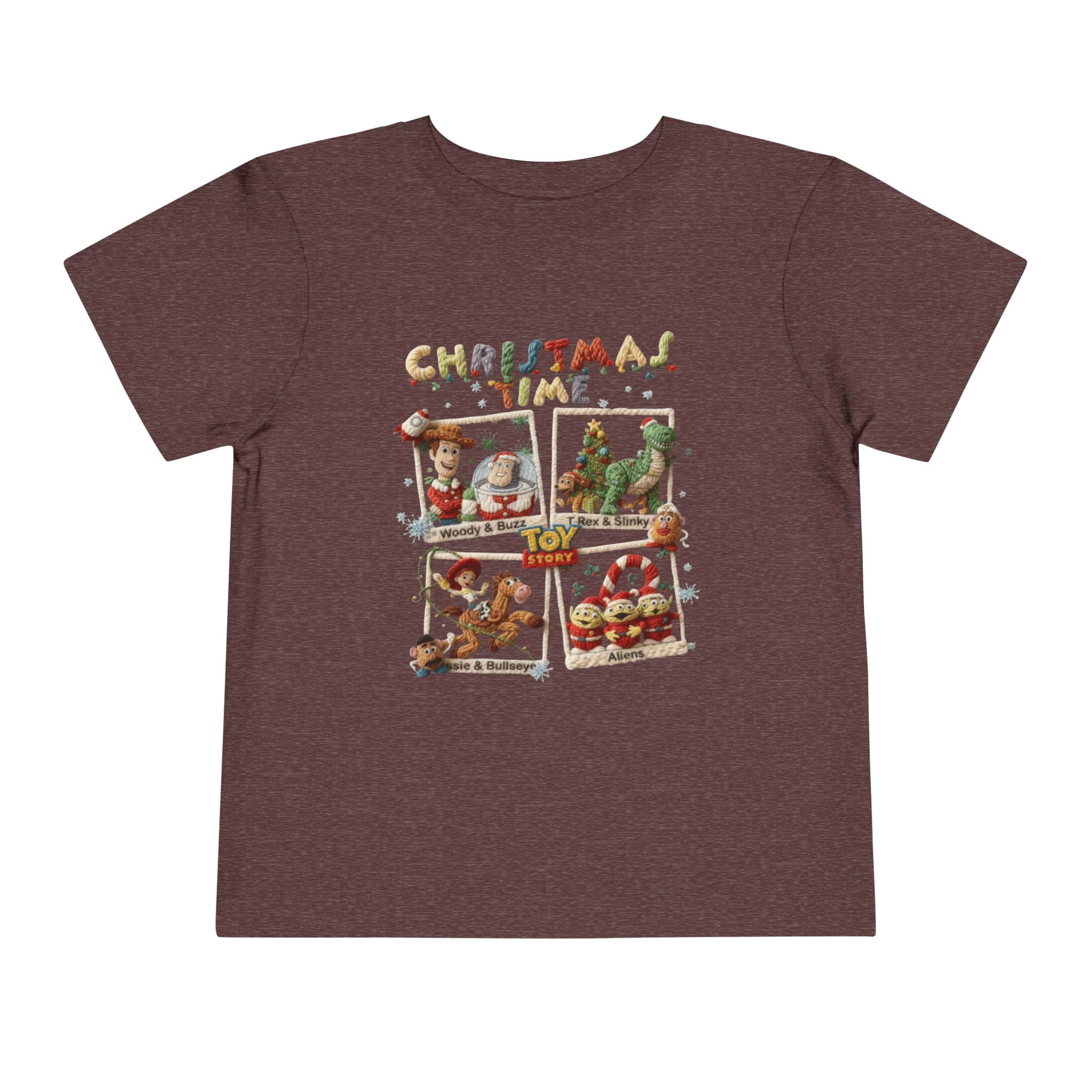 Christmas Time Toddler Tee  Cute Holiday Toy & Santa Print