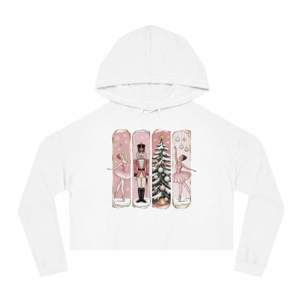 Nutcracker Ballerina Cropped Hoodie  Holiday Dance Sweater Cartoon Christmas T-shirts and Sweaters