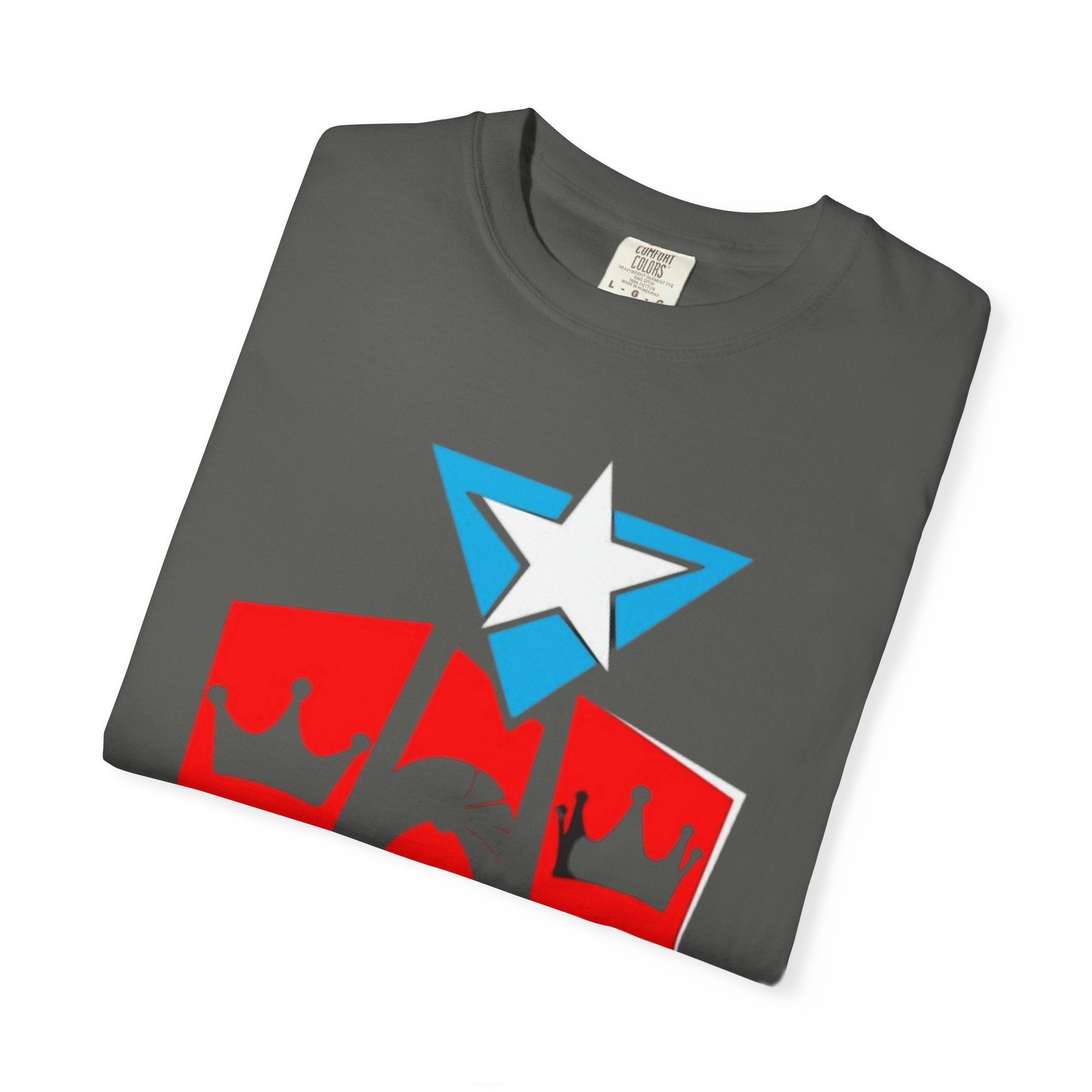 The Three Kings T-Shirt — Puerto Rican Three Kings Graphic Tee (Star & Crown Silhouettes)