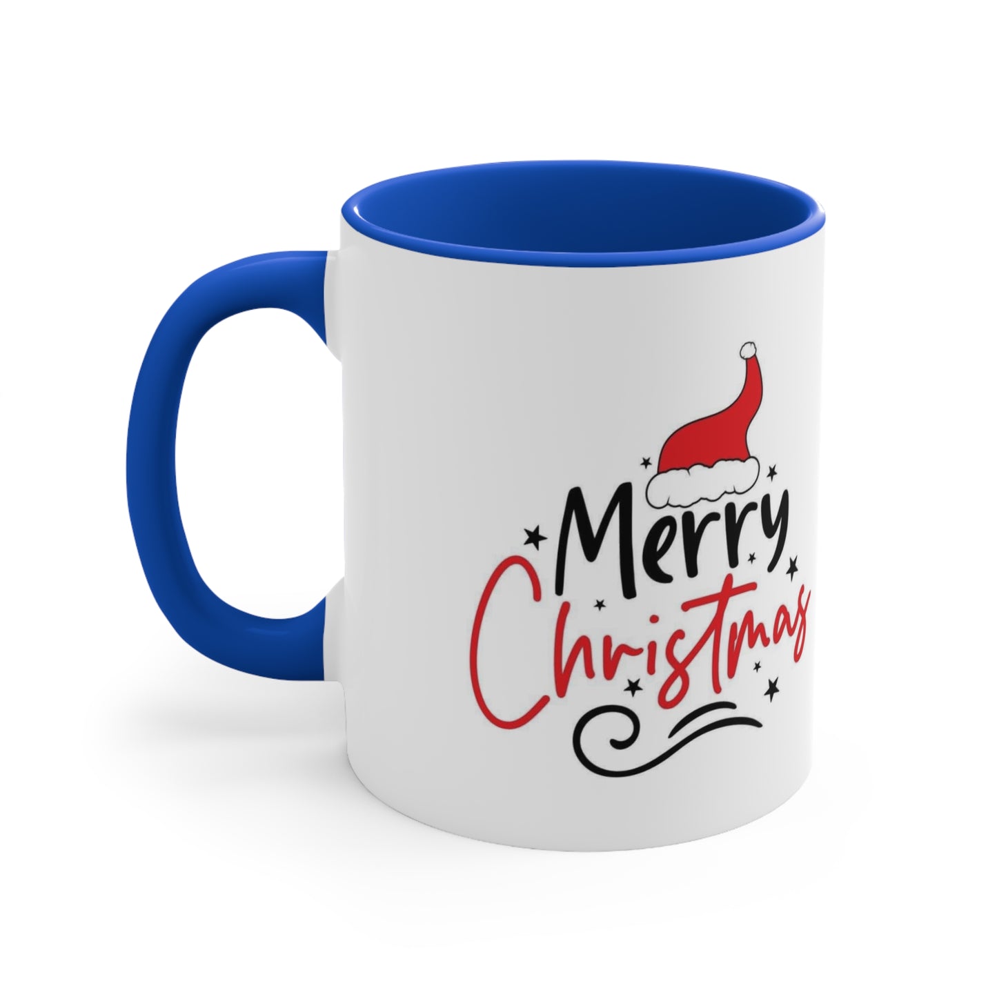 Merry Christmas Accent Mug - Festive Holiday Coffee Cup