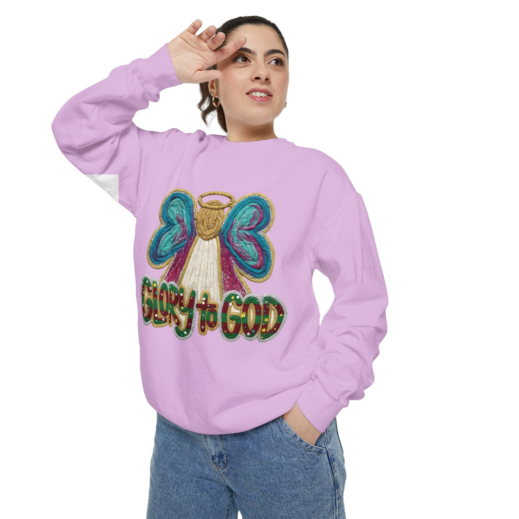 Glory to God Angel Sweatshirt Christmas Holiday Collection  Festive T-Shirt & Sweater