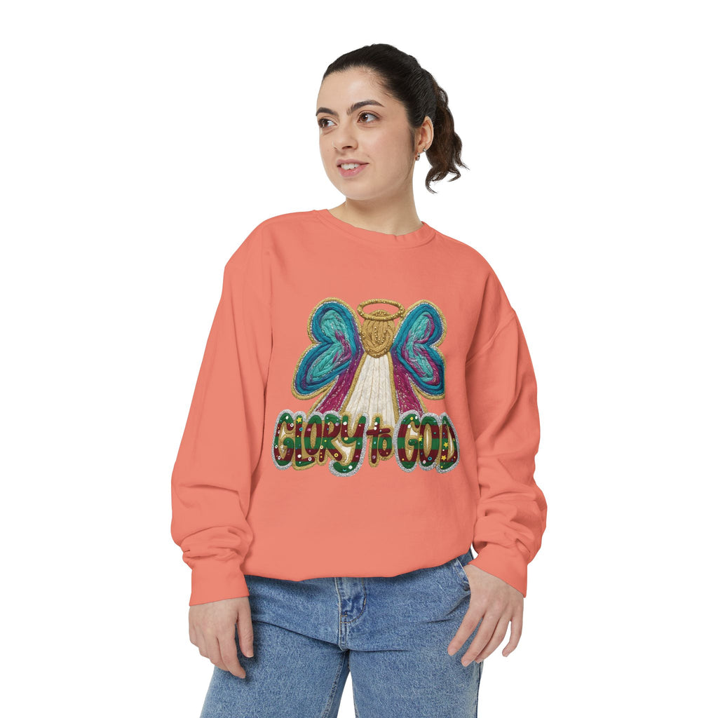 Glory to God Angel Sweatshirt Christmas Holiday Collection  Festive T-Shirt & Sweater