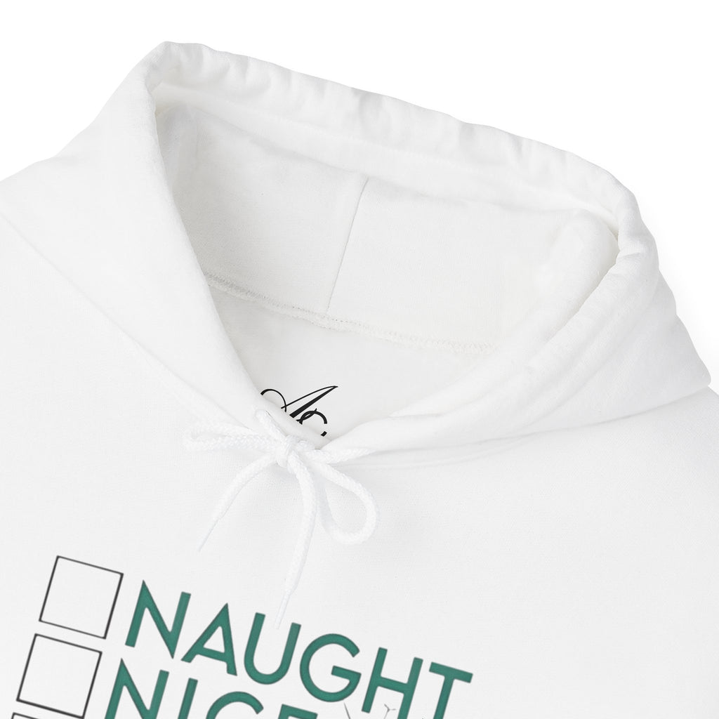 Holiday Hoodie — "Naughty, Nice, I Tried" Funny Christmas Sweatshirt