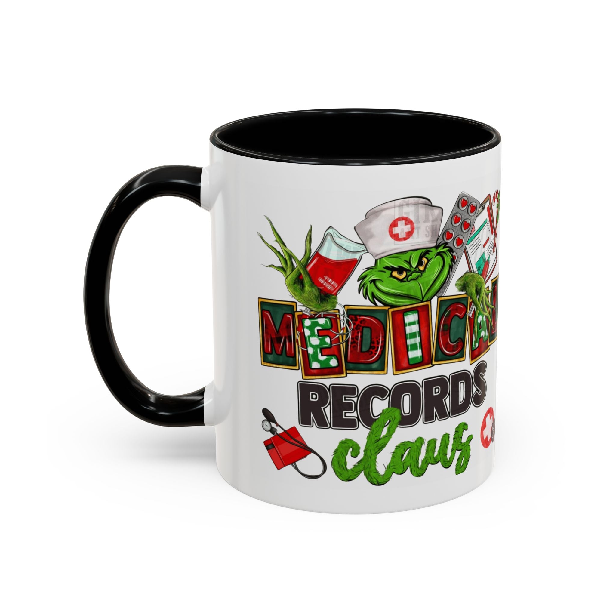 Medical Records Claus Coffee Mug — Funny Holiday Nurse & Medical Staff Gift (11/15oz) Medical Christmas Mug,